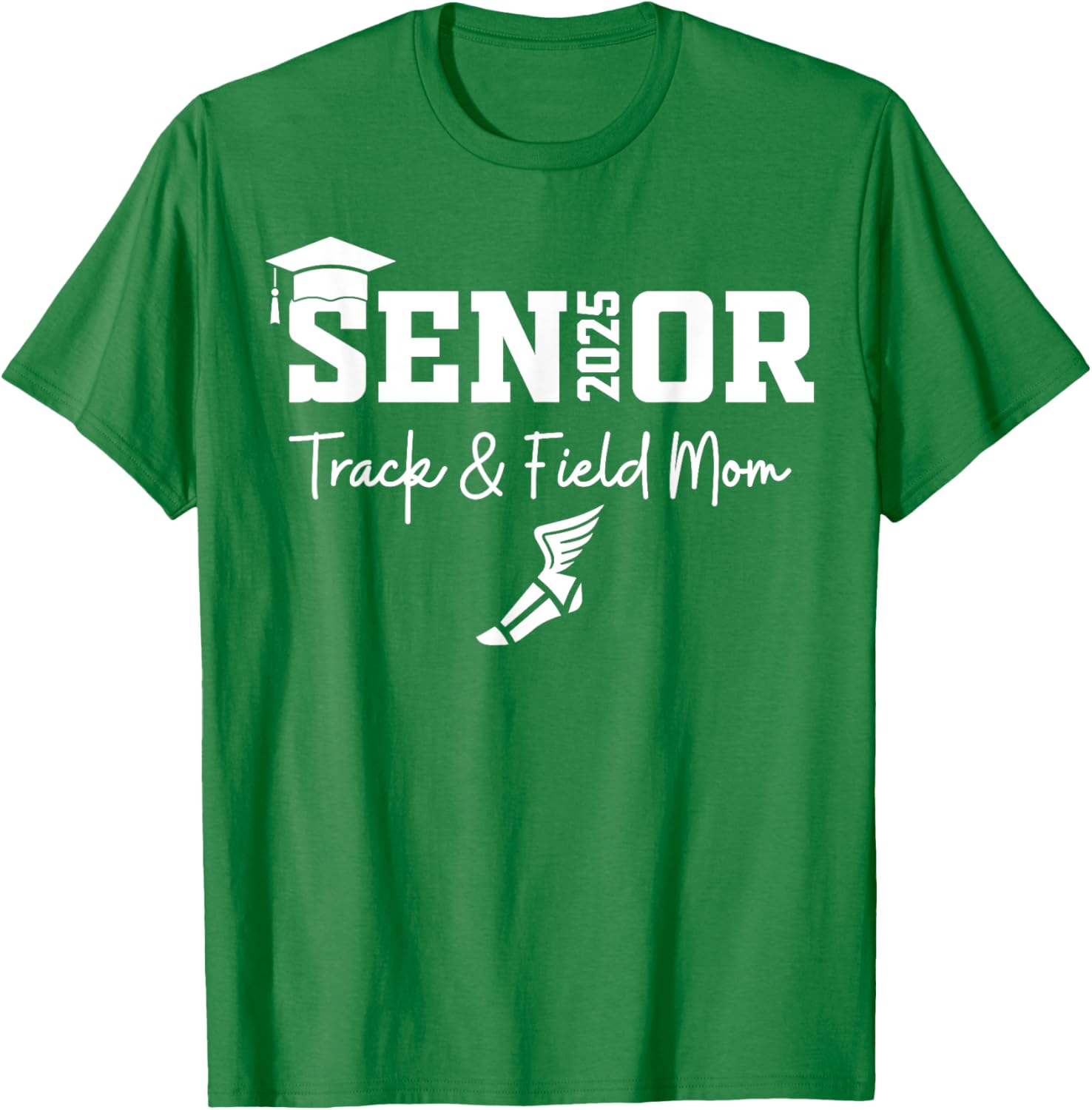 Track and Field Senior Mom Class of 2025 Graduation T-Shirt for Proud Moms - 3