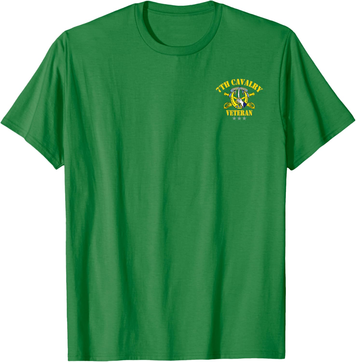 7th Cavalry Regiment Veteran T-Shirt with Patriotic Flag for Veterans Day - 10