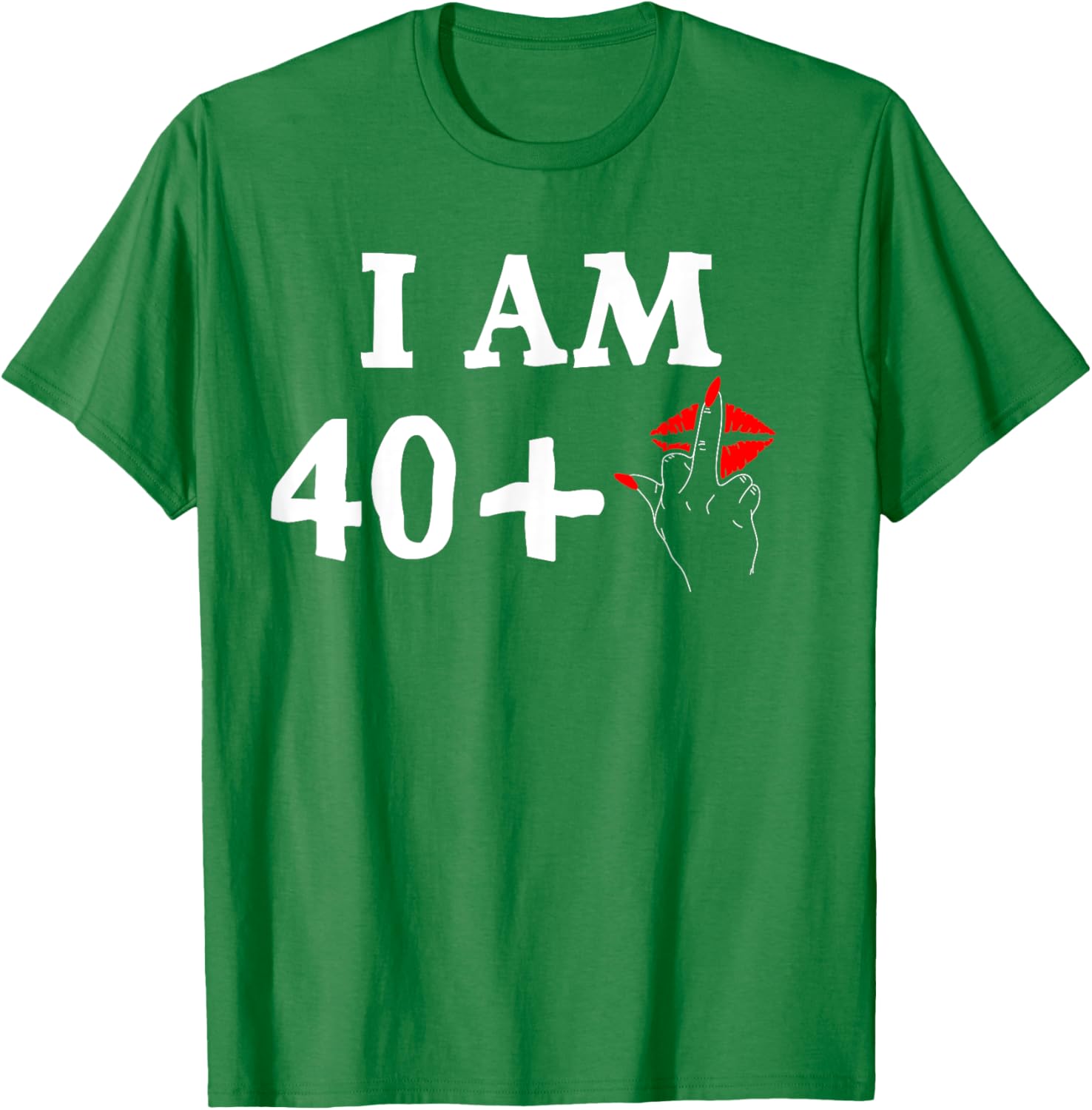 Funny 40th Birthday T-Shirt for Women I Am 40 Plus 1 Middle Finger Tee - 3