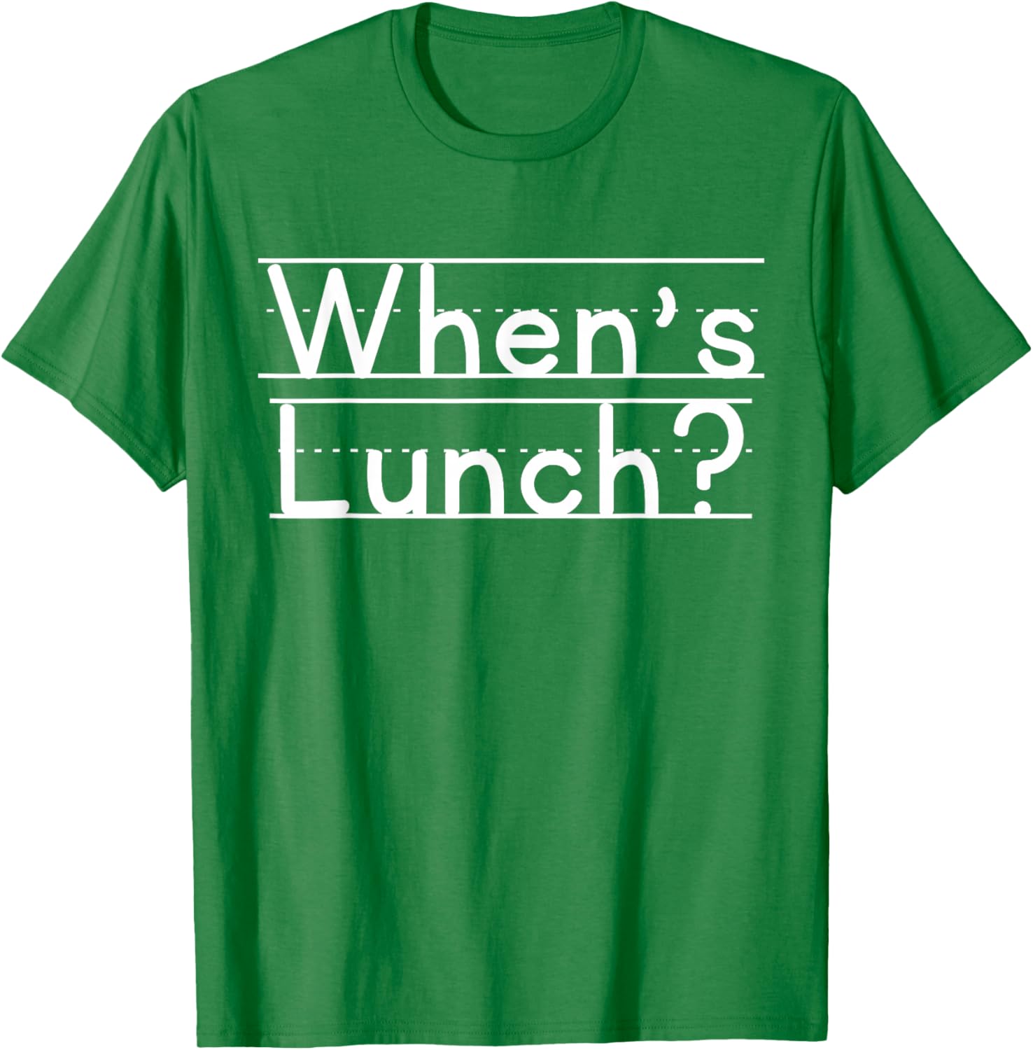 When's Lunch T-Shirt Fun Graphic Tee for Food Lovers and Foodies - 2