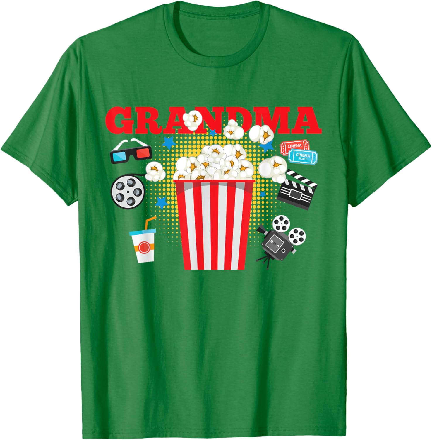Grandma Movie Night Birthday Party T-Shirt for Fun Celebrations - 8