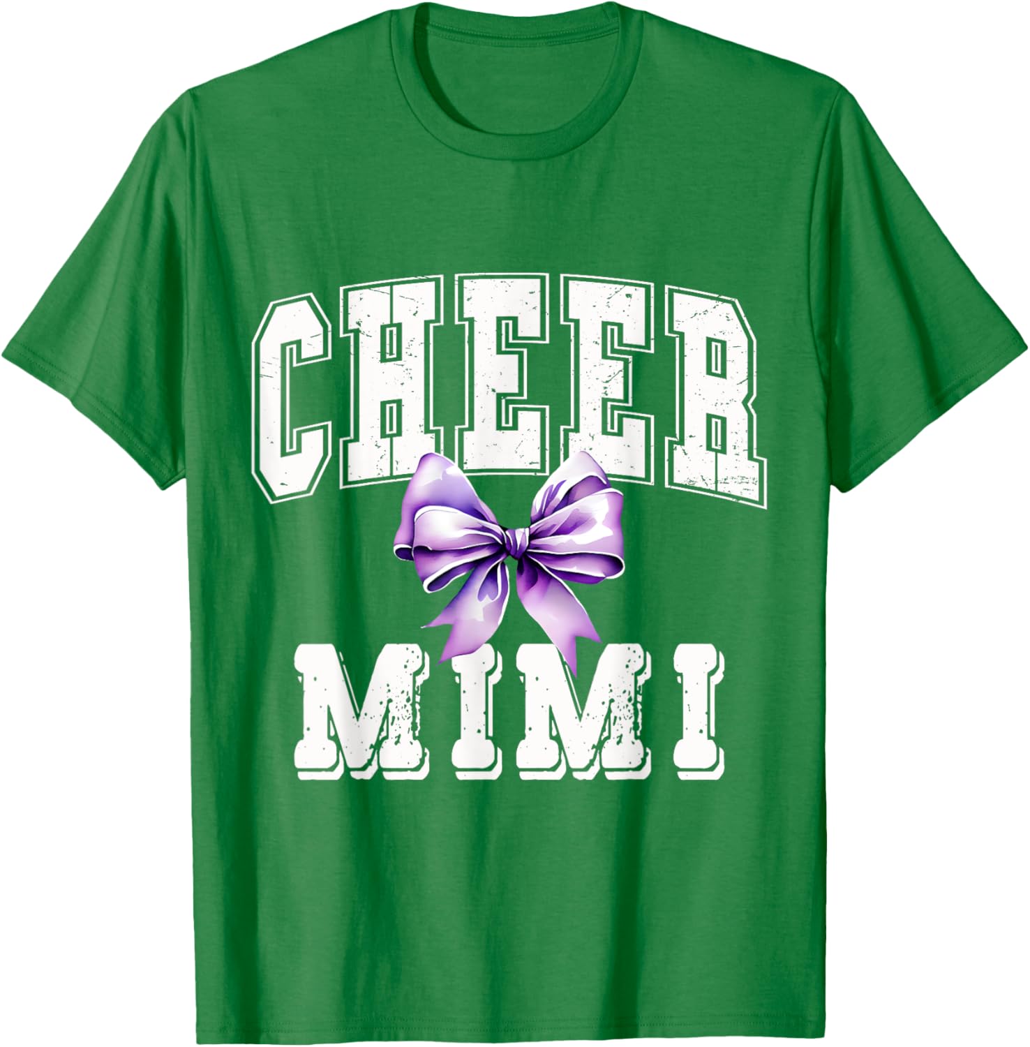 Cheer MIMI Coquette Purple Bow Cheerleader T-Shirt for Stylish Fans - 16