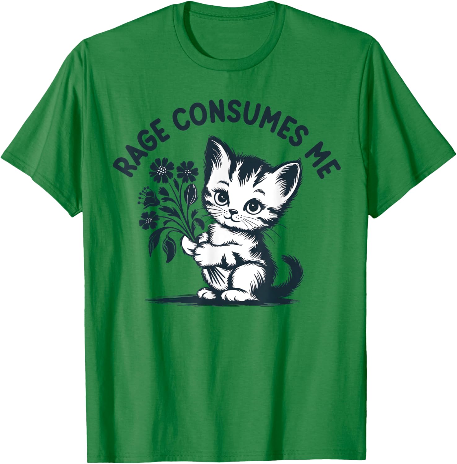 Cat Rage Consumes Me Funny T-Shirt for Men and Women - Stylish Pet Lover Tee - 2
