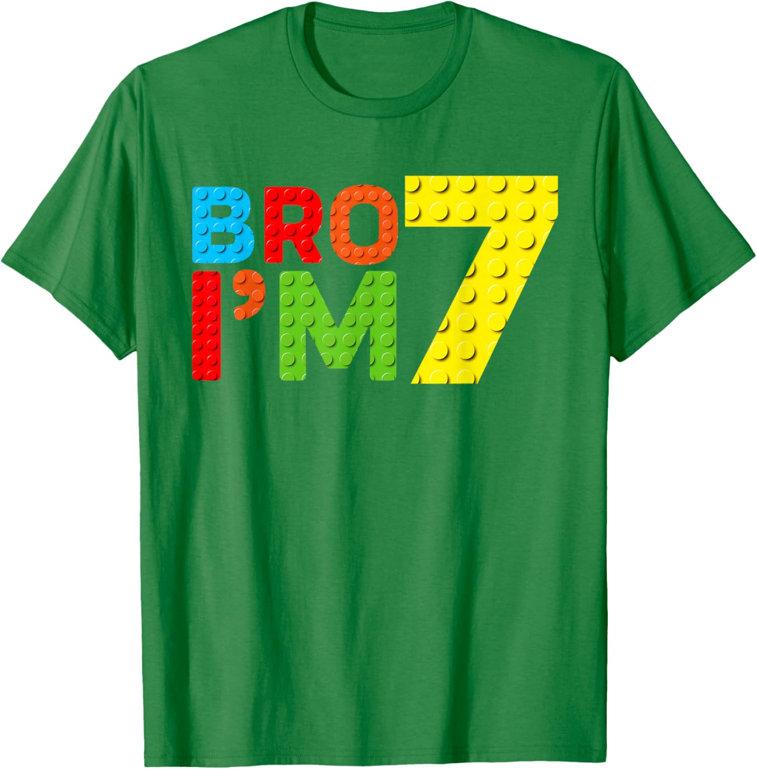 Adorable Boys 7th Birthday Building Block T-Shirt for Fun Celebration - 20