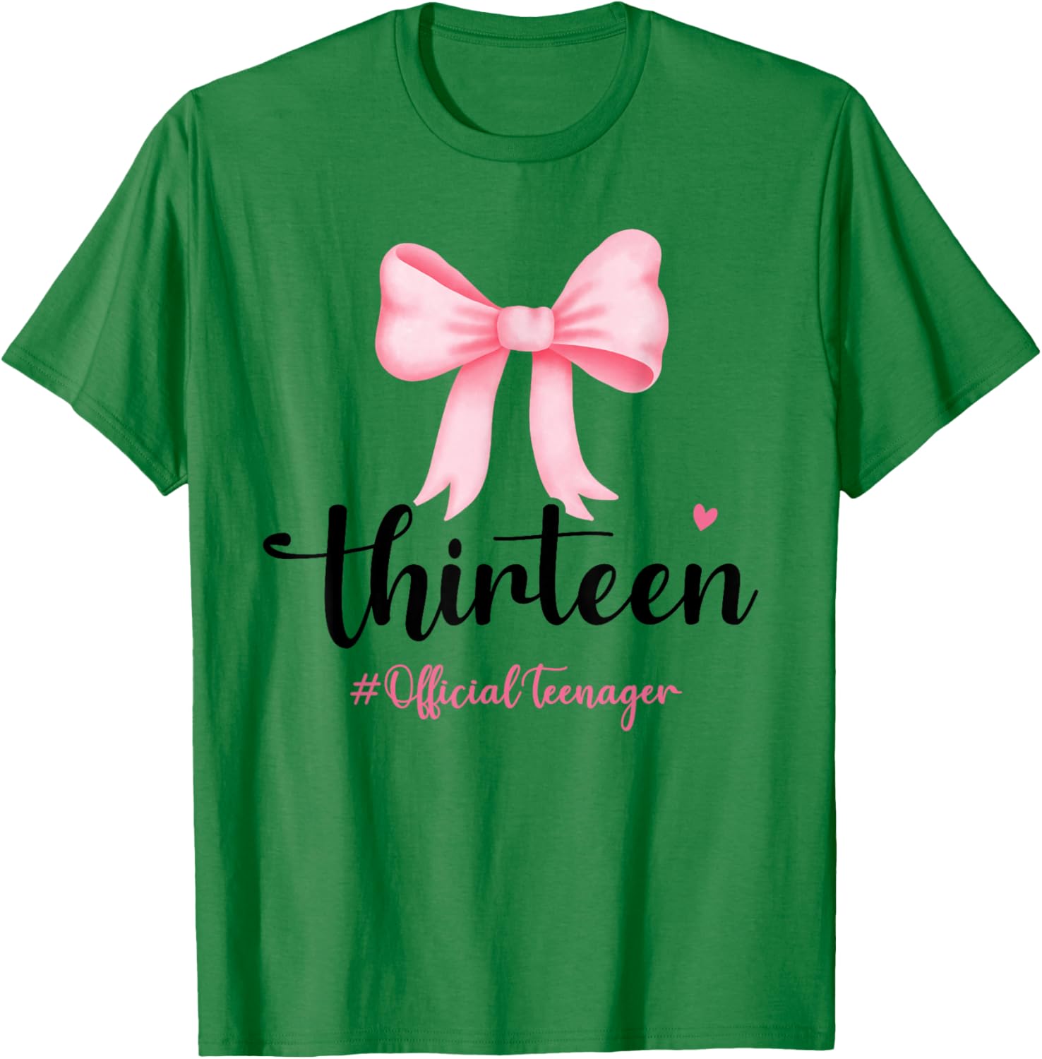 Birthday Girl Pink Coquette Bow T-Shirt for Trendy 13 Year Olds - 12