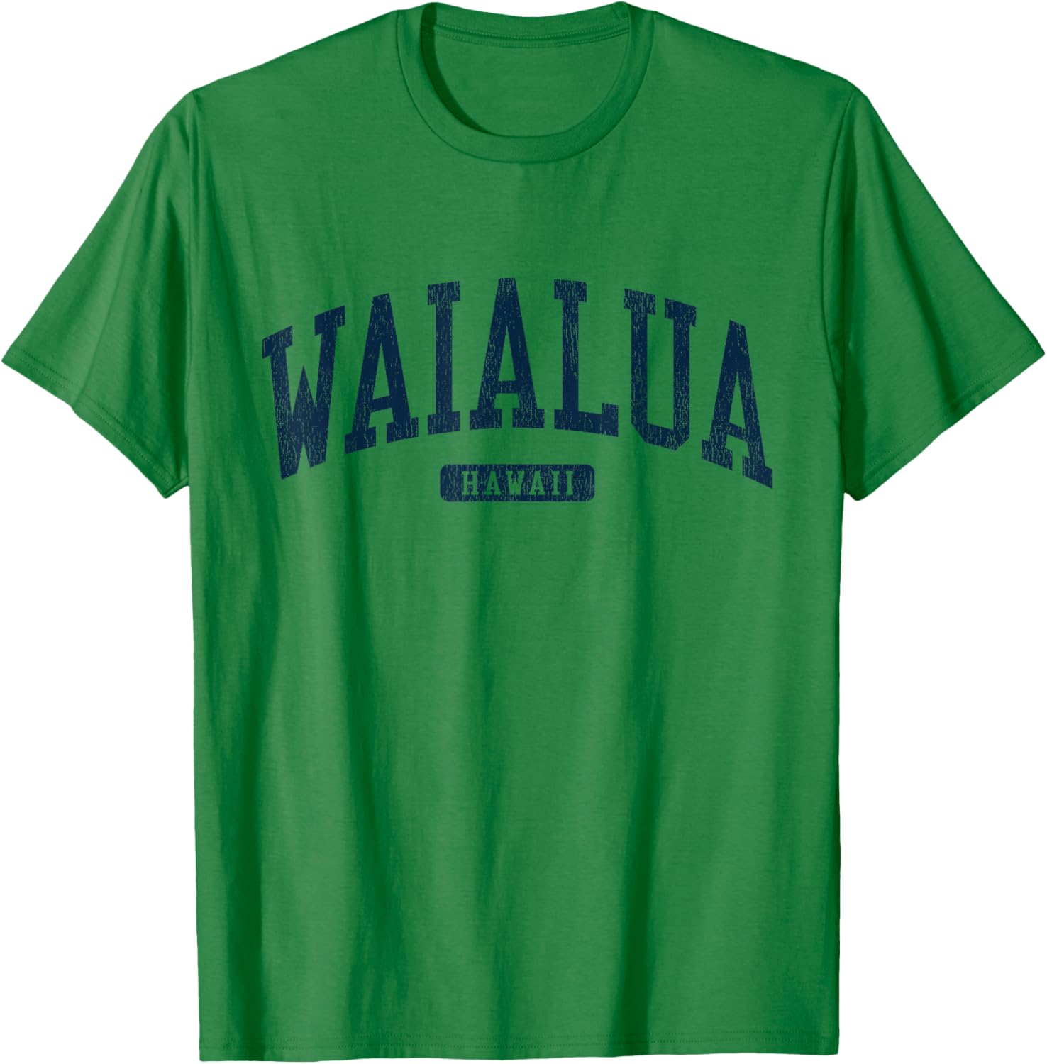 Waialua Hawaii College Style Blue T-Shirt for Casual Wear and Comfort - 4