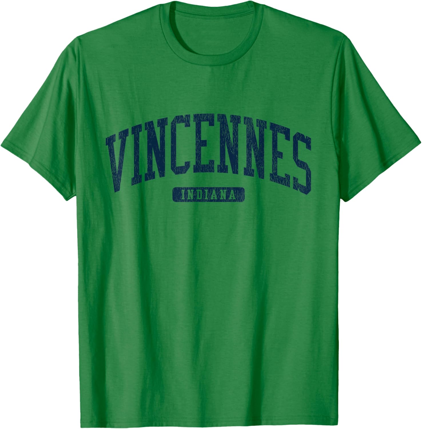 Vincennes Indiana College Style Blue T-Shirt for Students and Alumni - 14