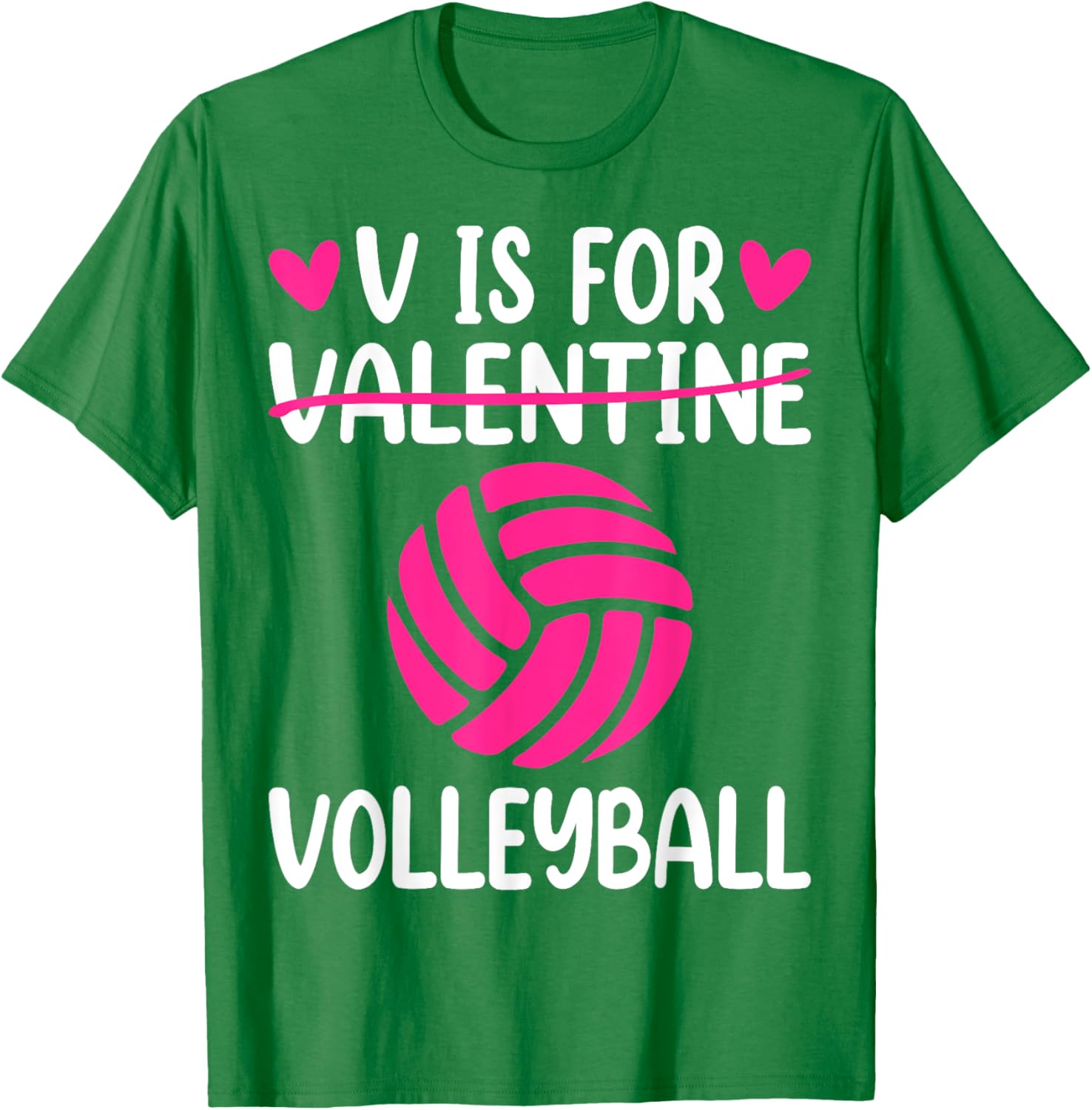 V is for Valentine Volleyball T-Shirt for Boys and Girls Fun Style - 8