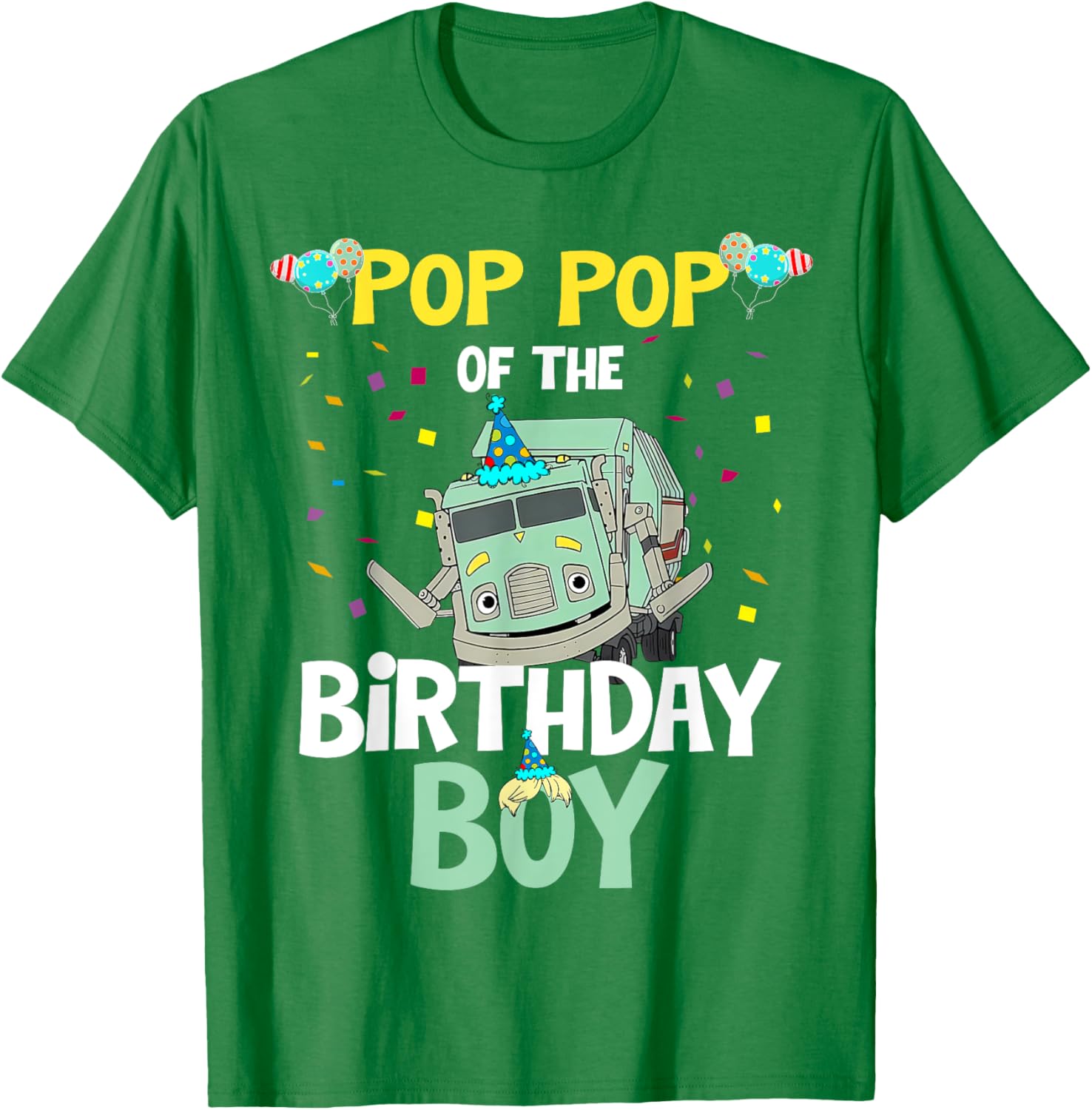 Funny Birthday Boy Garbage Truck Recycling T-Shirt for Kids - 1