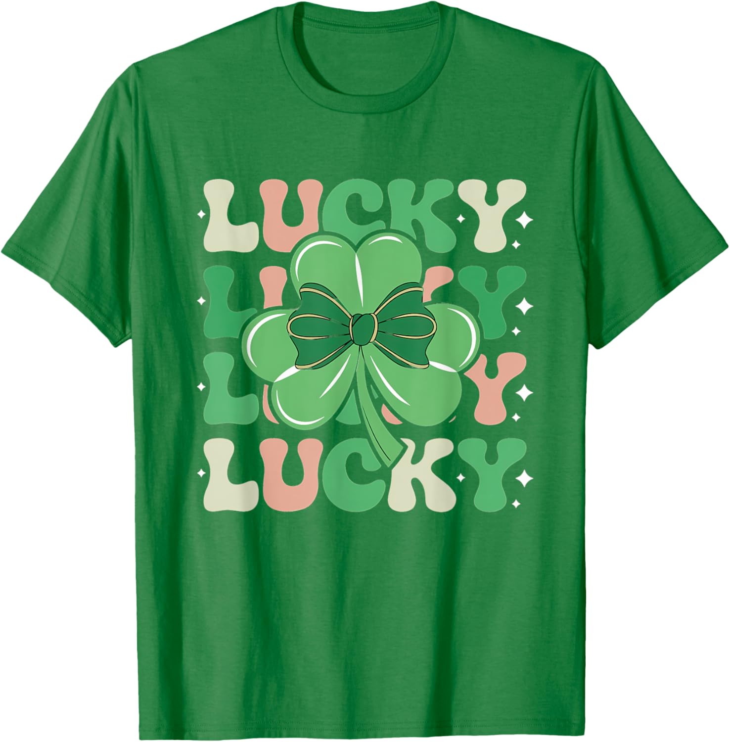 Charming St Patricks Day Girls Coquette Bow T-Shirt for Festive Fun - 1
