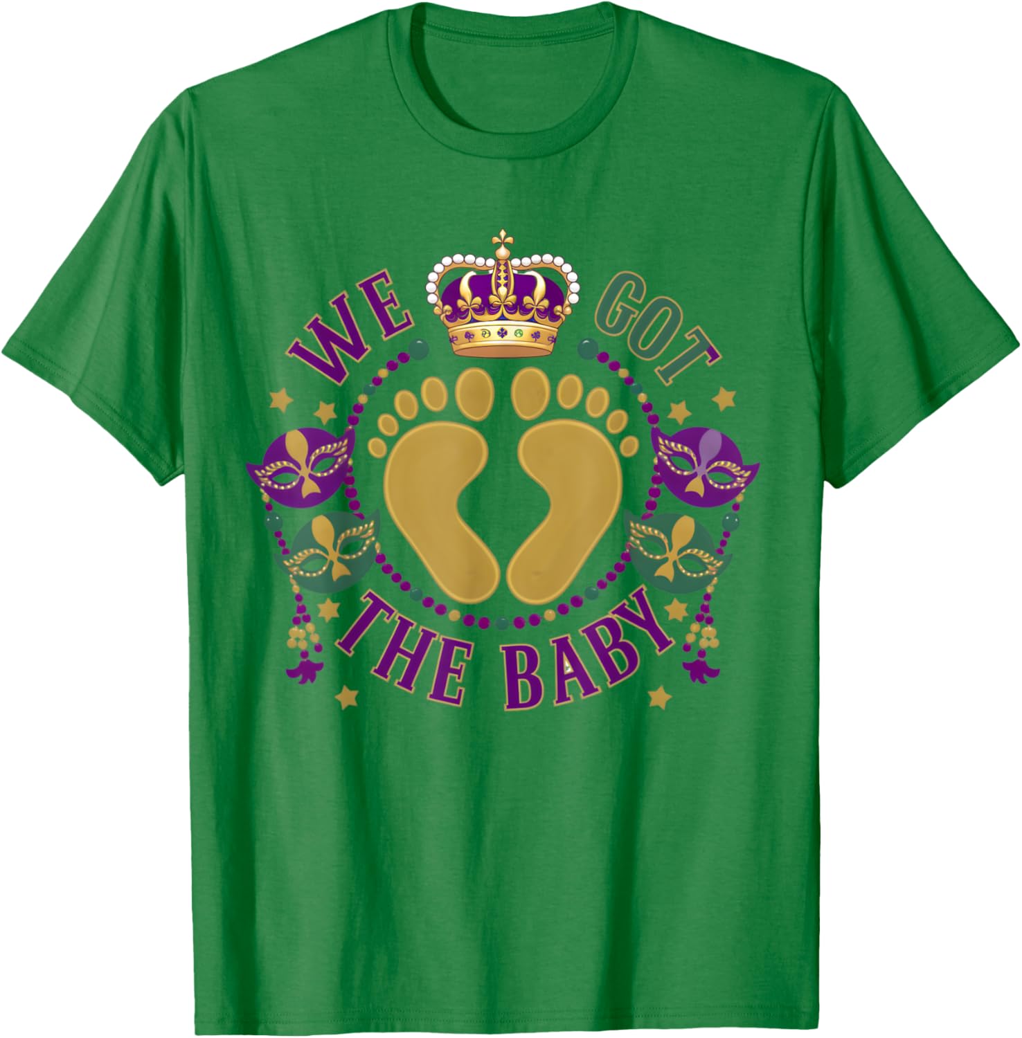 We Got The Baby Mardi Gras Pregnancy Announcement T-Shirt for Moms - 7