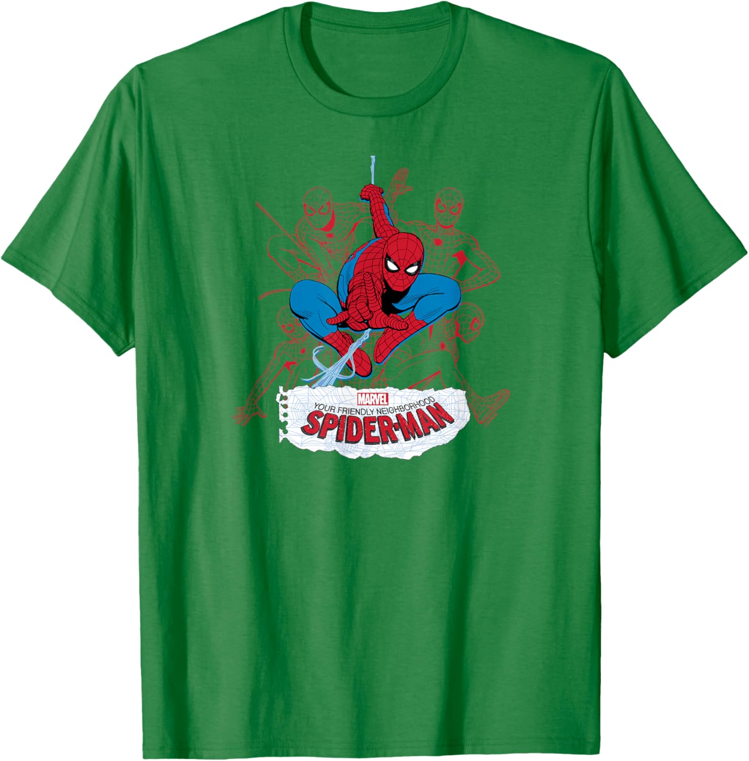 Your Friendly Neighborhood Spider-Man Line Cluster Graphic T-Shirt - 6