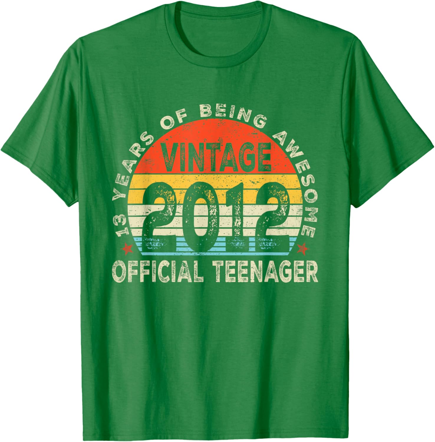 Vintage 2012 13th Birthday T-Shirt for Teens - Fun Gift Idea - 17
