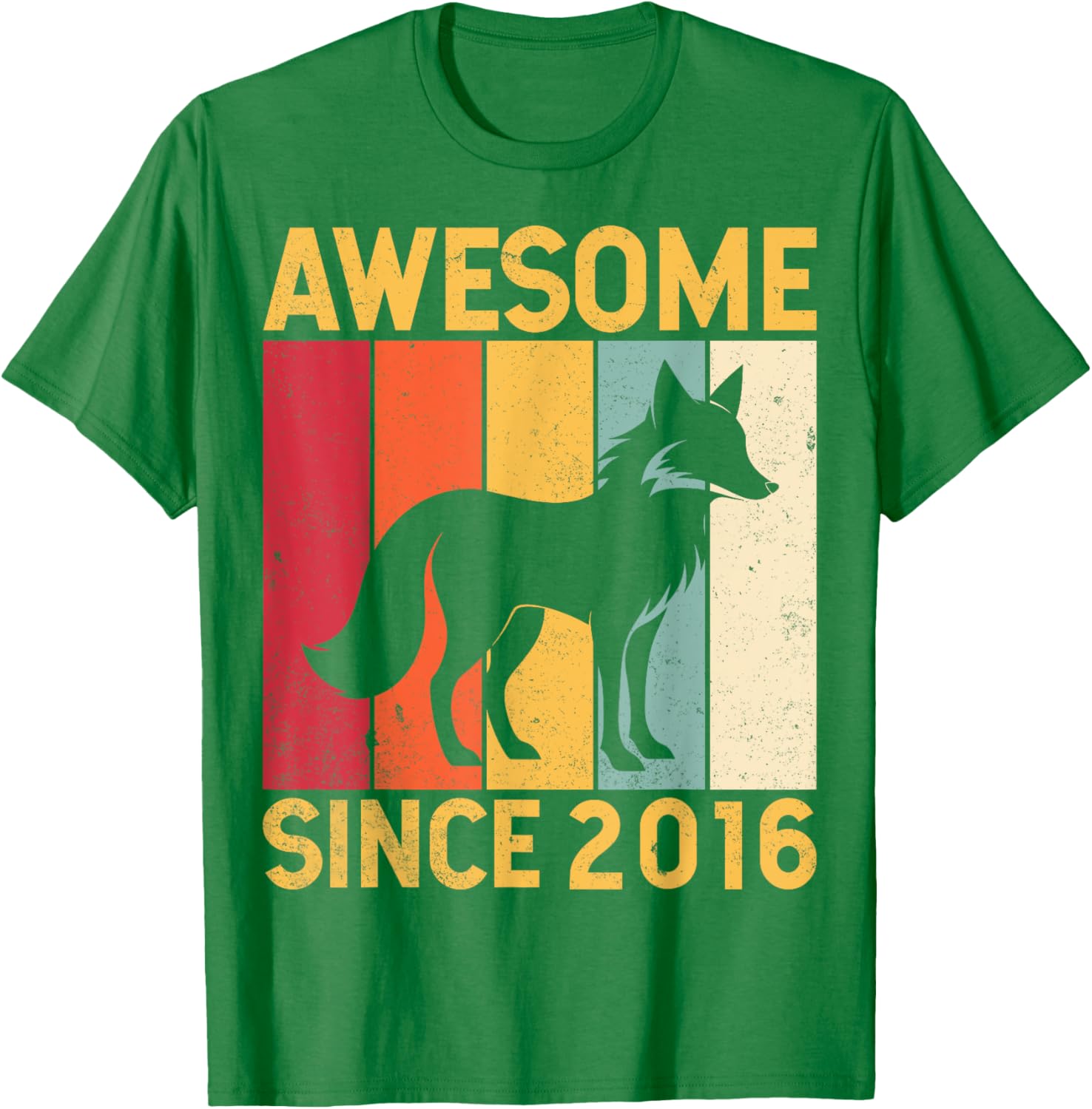 Awesome Fox Lover Retro 9th Birthday T-Shirt Since 2016 for Kids - 4