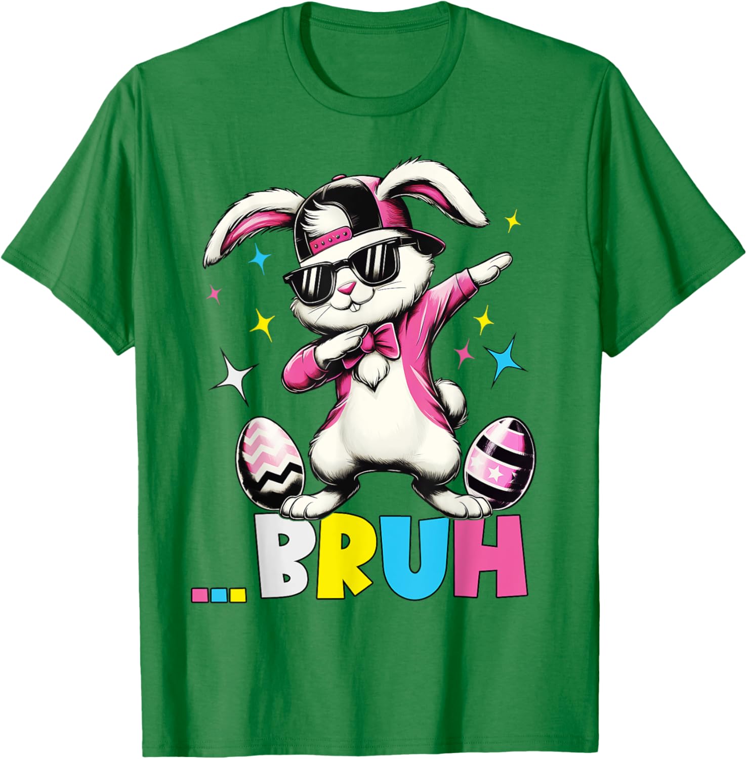 Cool Dabbing Bunny Sunglasses Easter T-Shirt for Kids and Teens - 6