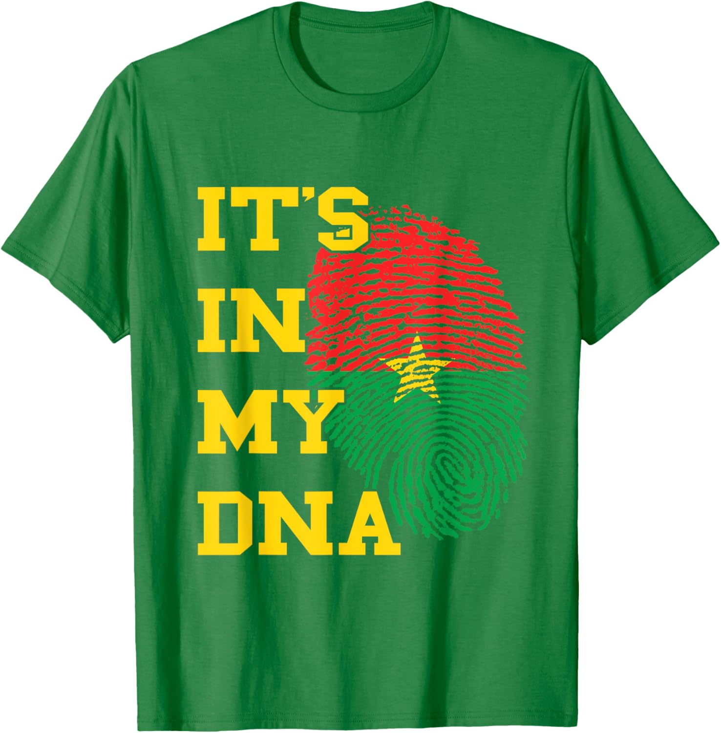 Burkina Faso It's In My DNA Flag Thumbmark T-Shirt for Proud Fans - 9