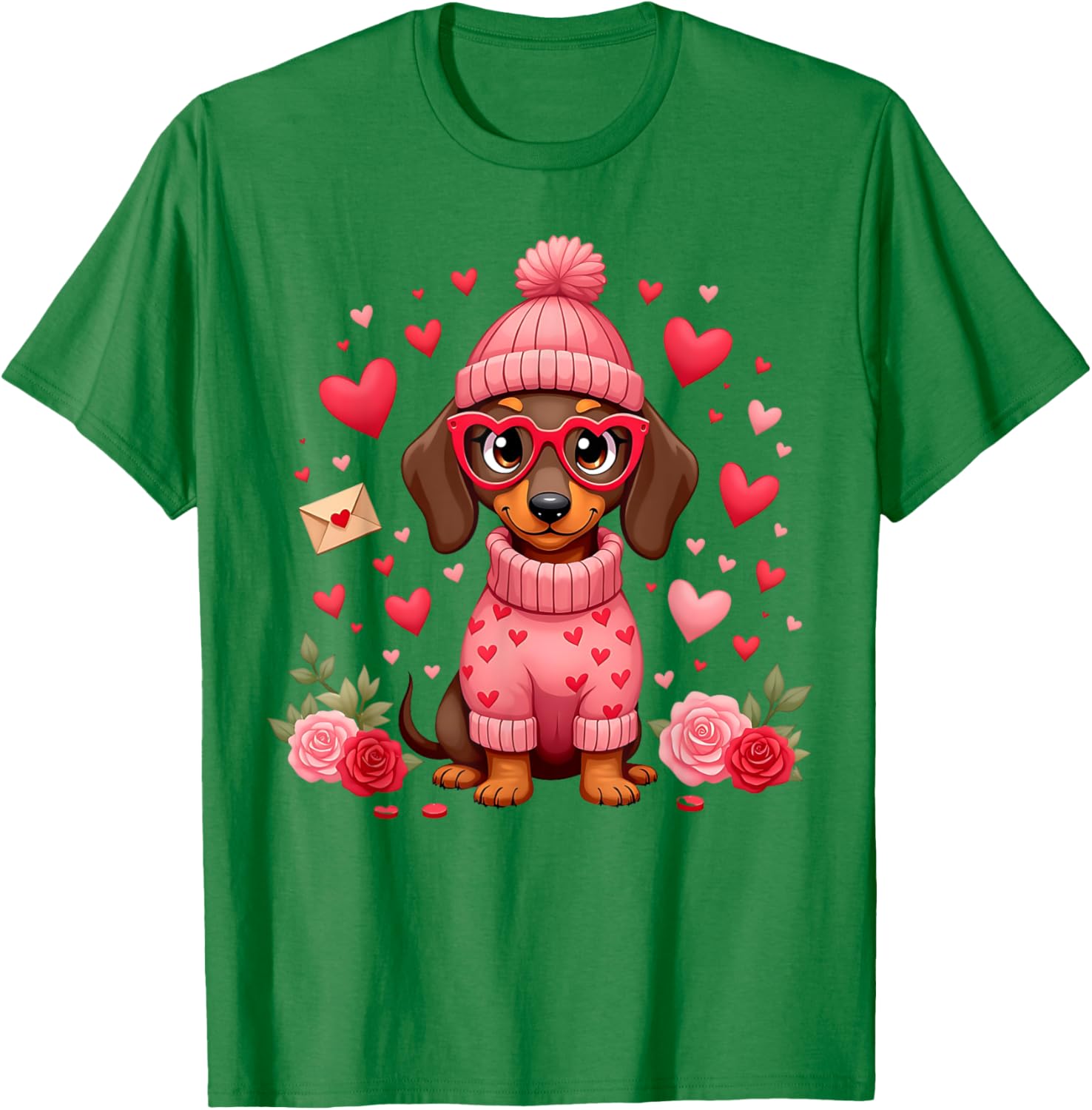 Valentine's Day Dachshund Mom T-Shirt Cute Weiner Dog Love Gift - 12