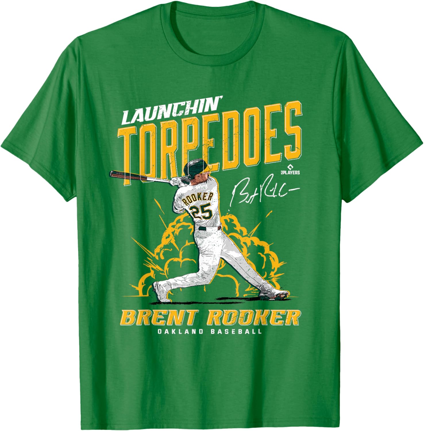 Brent Rooker Launchin' Torpedoes Oakland Baseball T-Shirt for Fans - 2