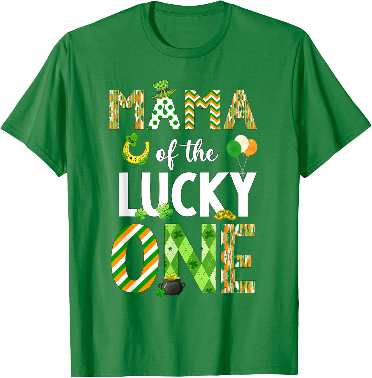 Mama Of The Lucky One 1st Birthday T-Shirt for St. Patrick's Day Fun - 3