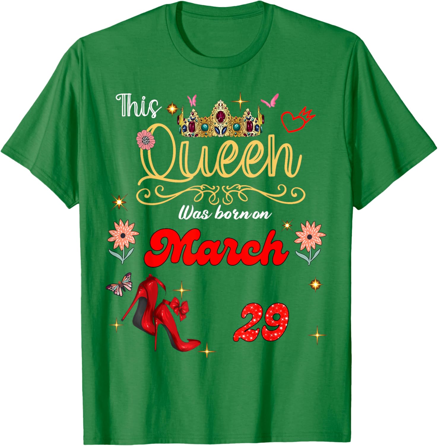 Queen Born on March 29 Birthday T-Shirt for Proud Celebrants - 6
