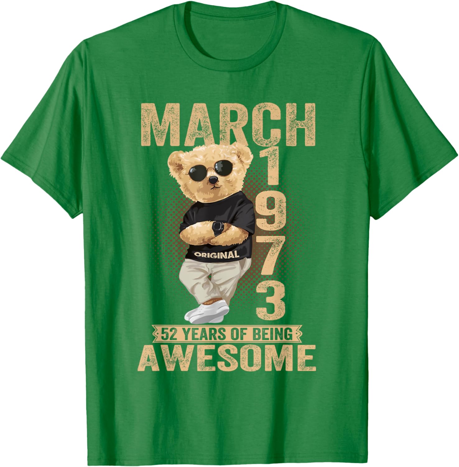 Awesome 1973 Teddy Bear T-Shirt for March 52nd Birthday Celebration - 26