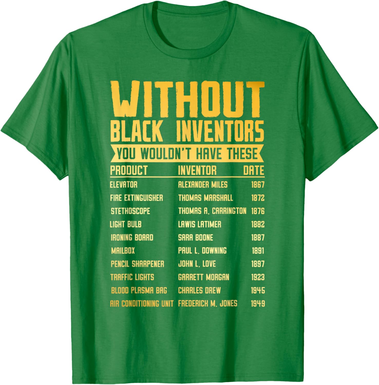 Celebrate Black History with Our Forgotten Black Inventors T-Shirt - 2
