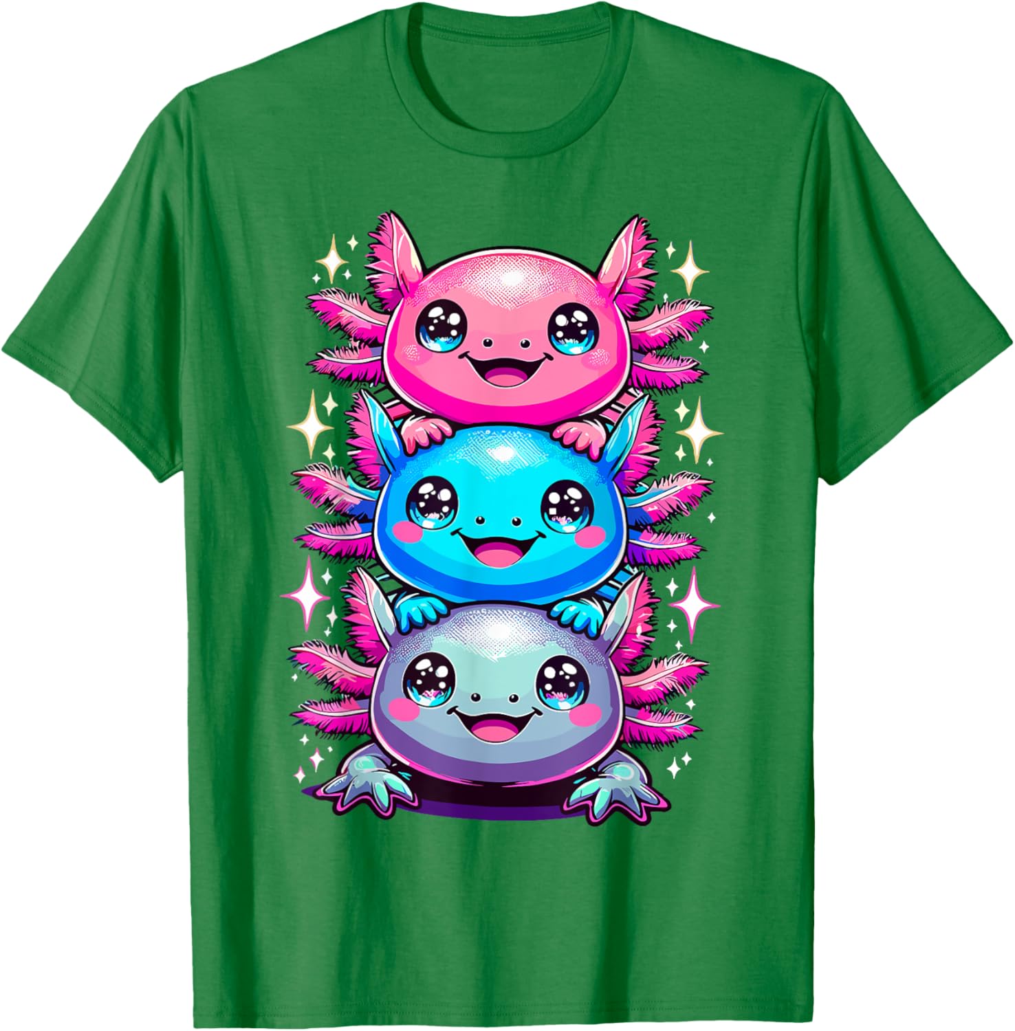 Colorful Axolotl Art T-Shirt for Nature Lovers and Animal Enthusiasts - 4