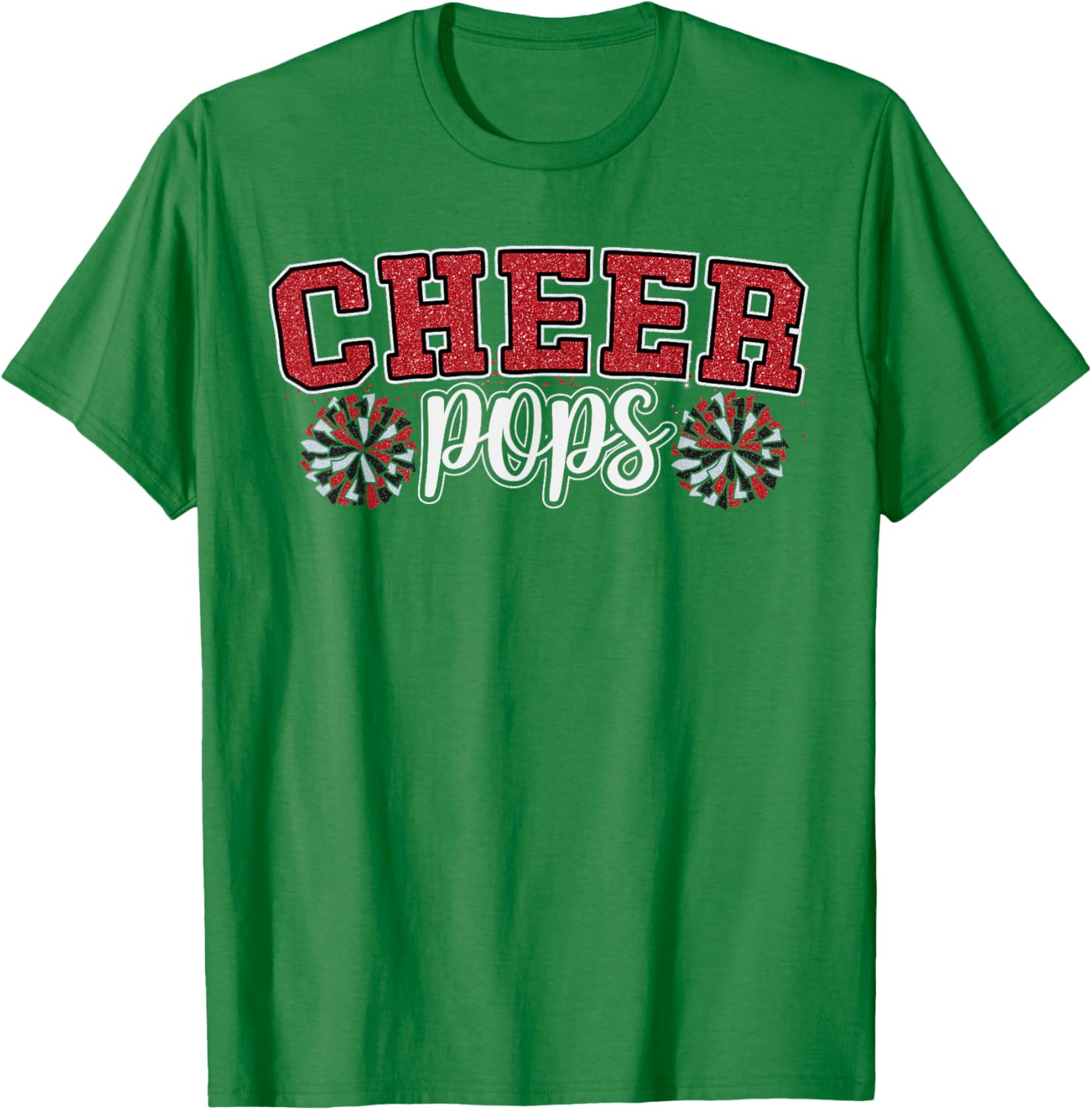 Cheer Grandpa My Favorite Cheerleader Calls Me Pops Red T-Shirt for Dads - 5