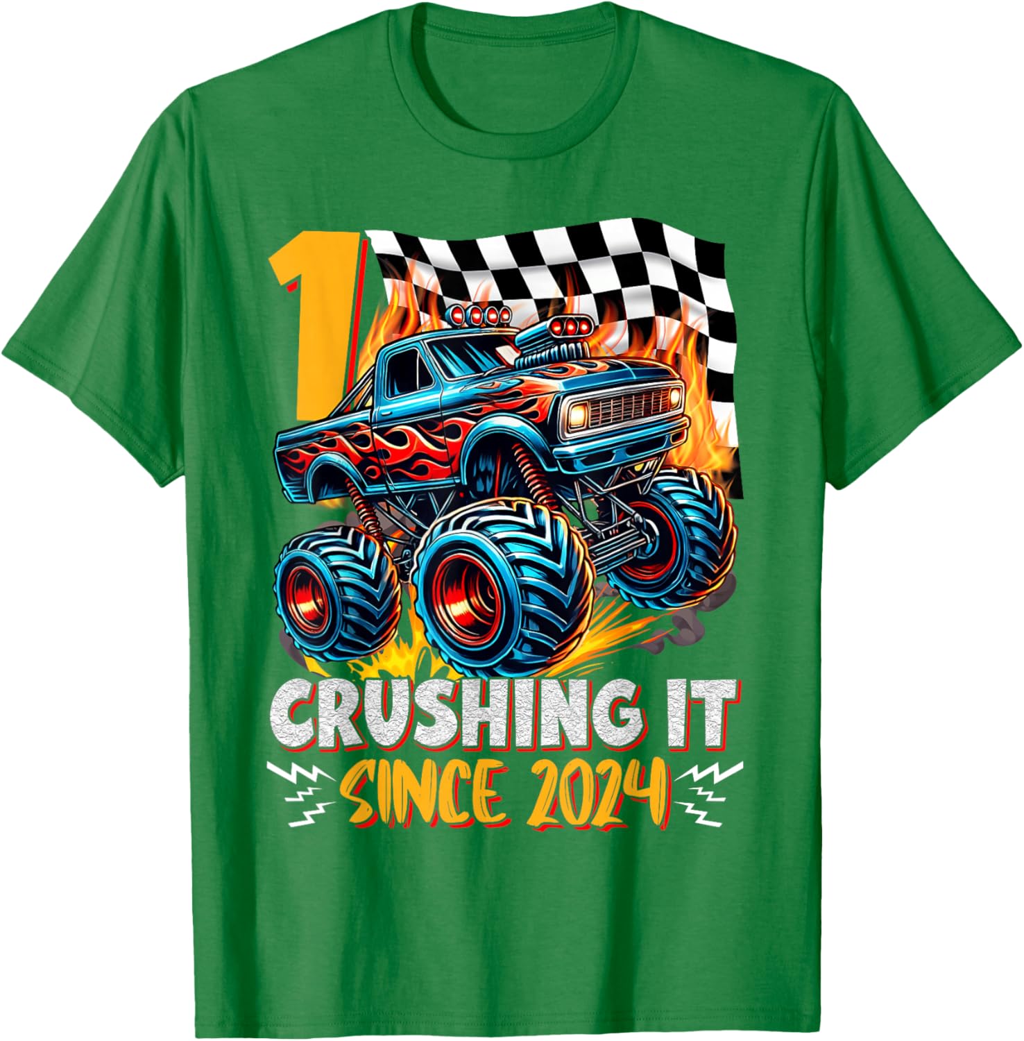Birthday Monster Truck T-Shirt for 1 Year Old Boys - 1st Birthday Fun - 12