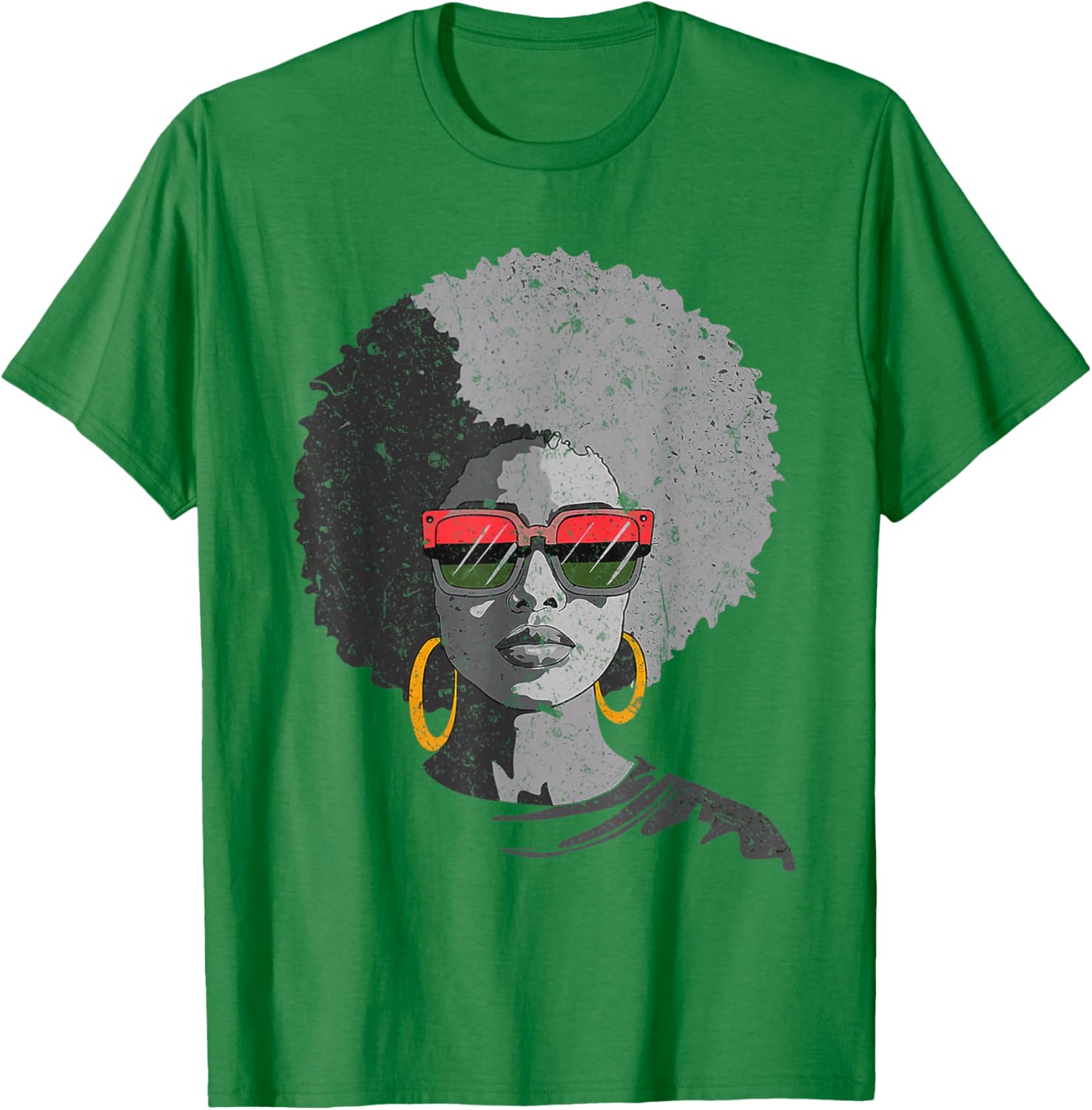 Black Queen Afro Melanin Juneteenth T-Shirt for Women - Stylish & Proud - 2