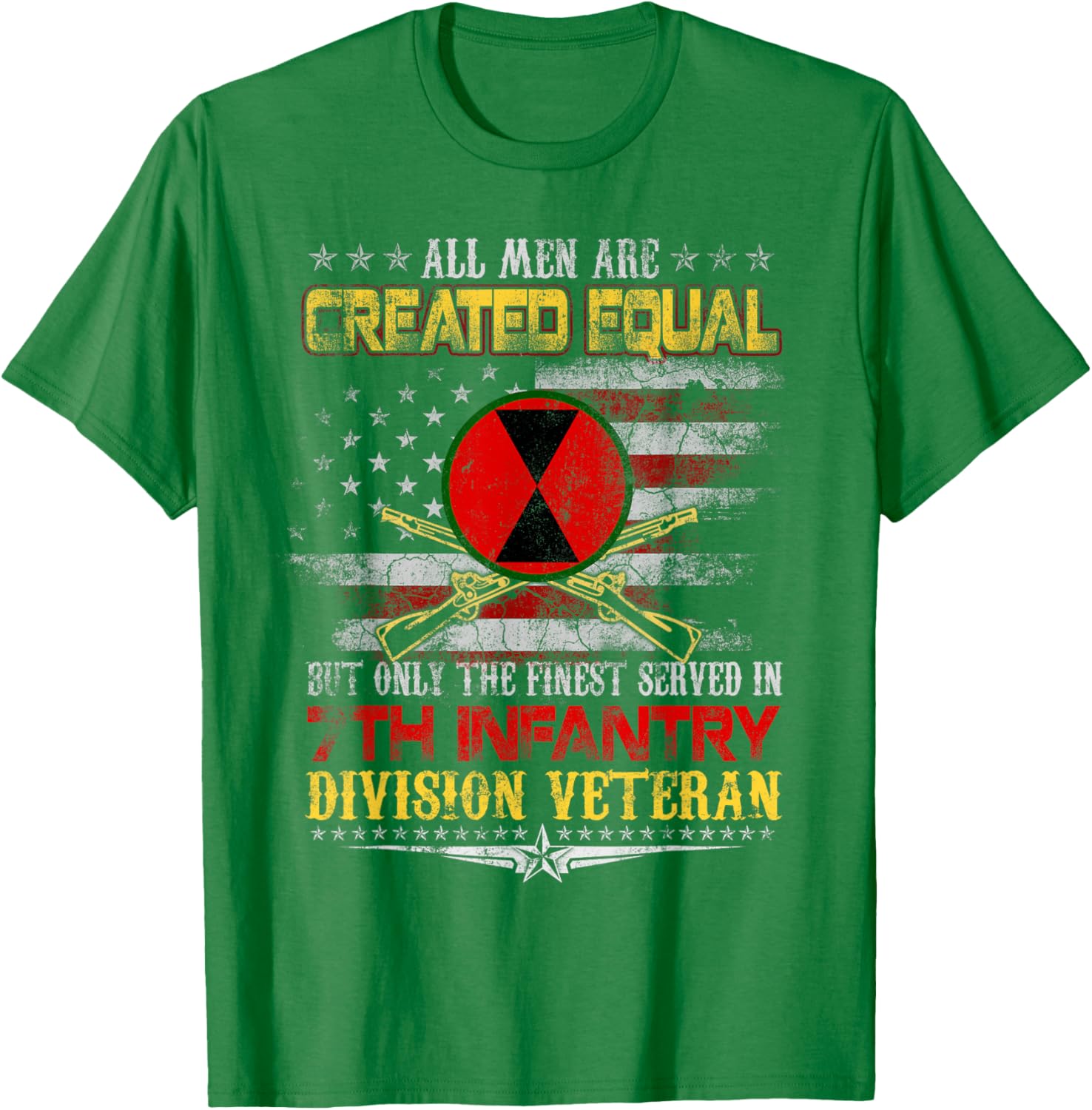 All Men Created Equal 7th Infantry Division Veteran T-Shirt for Heroes - 2