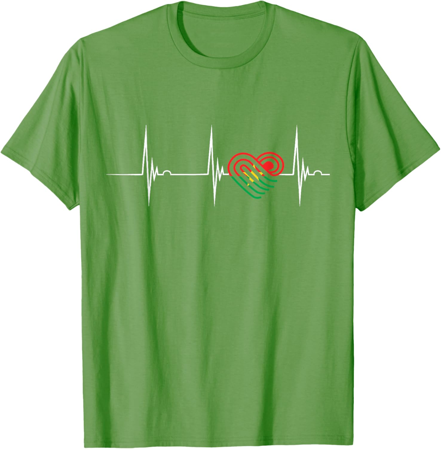 Burkina Faso Heartbeat EKG Pulse T-Shirt Celebrating Burkina Fasoan Roots - 23