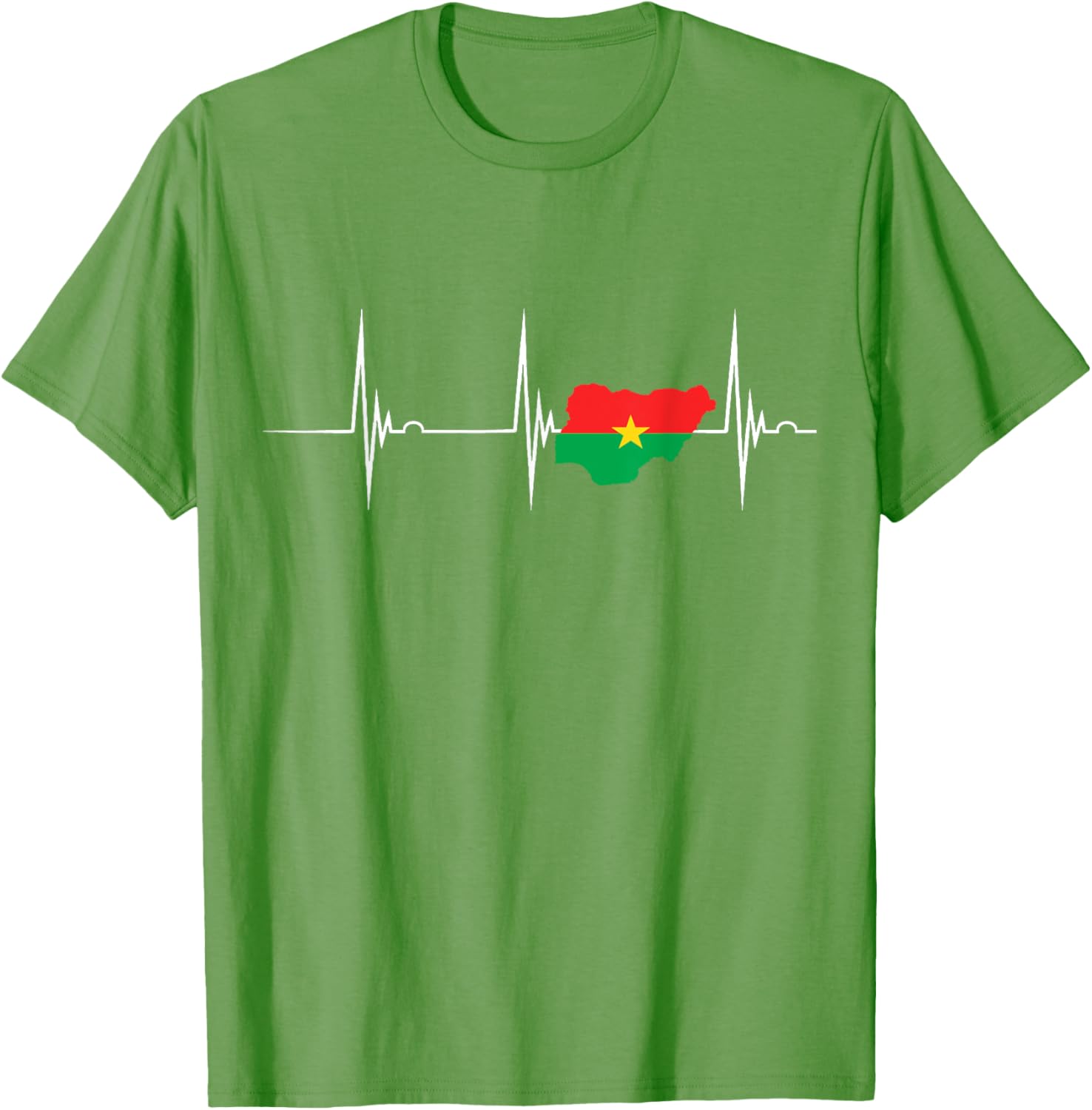 Burkina Faso Heartbeat EKG Pulse Flag T-Shirt for Proud Burkina Fasoans - 7