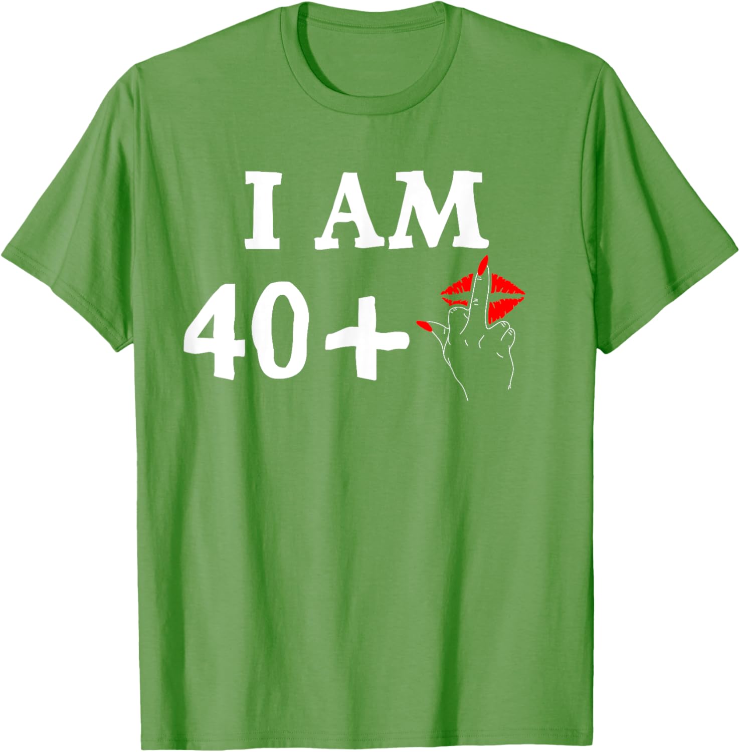 Funny 40th Birthday T-Shirt for Women I Am 40 Plus 1 Middle Finger Tee - 2