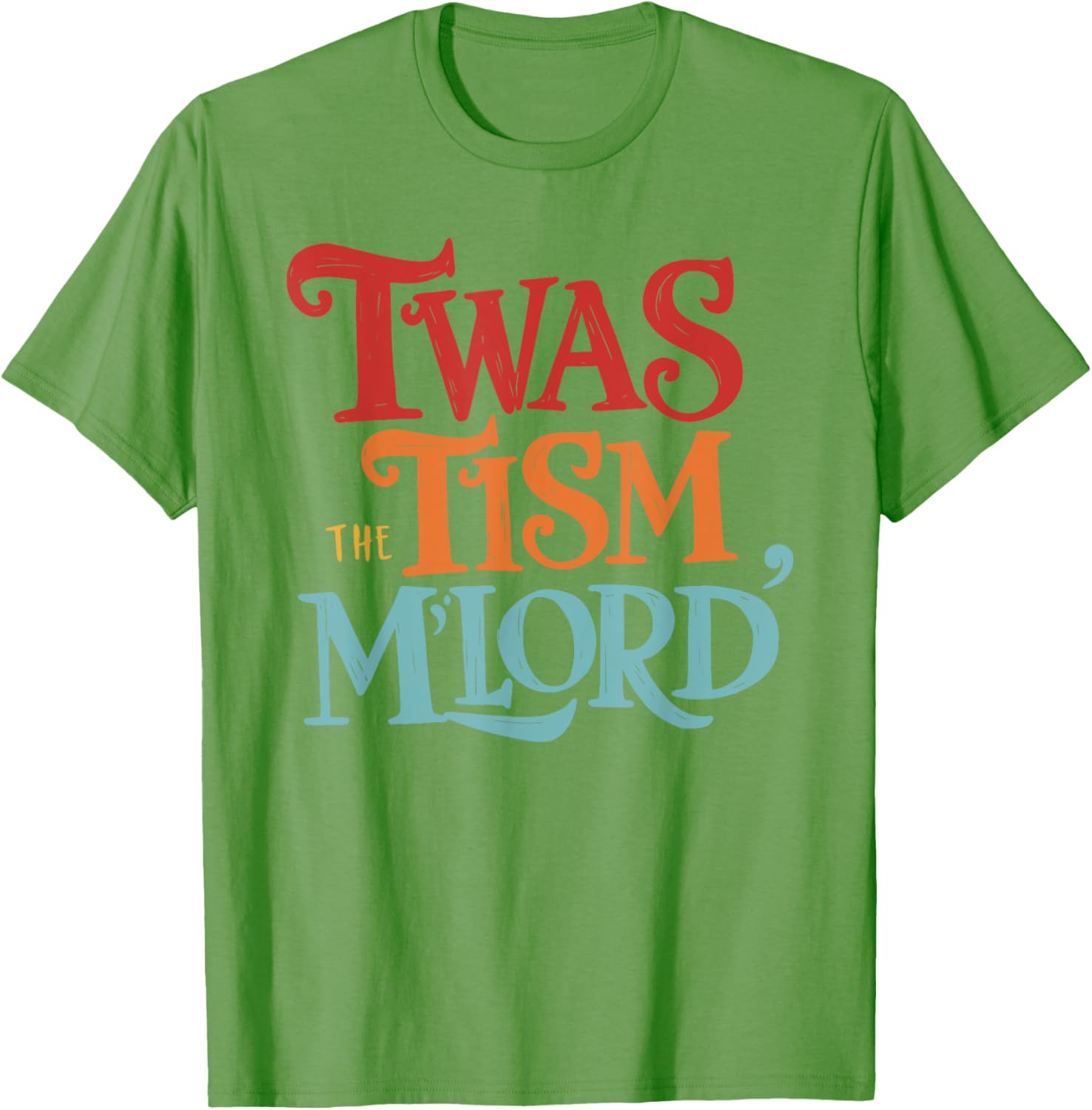 Vintage Style Twas the Tism M'Lord Black T-Shirt for Unisex Adults - 22