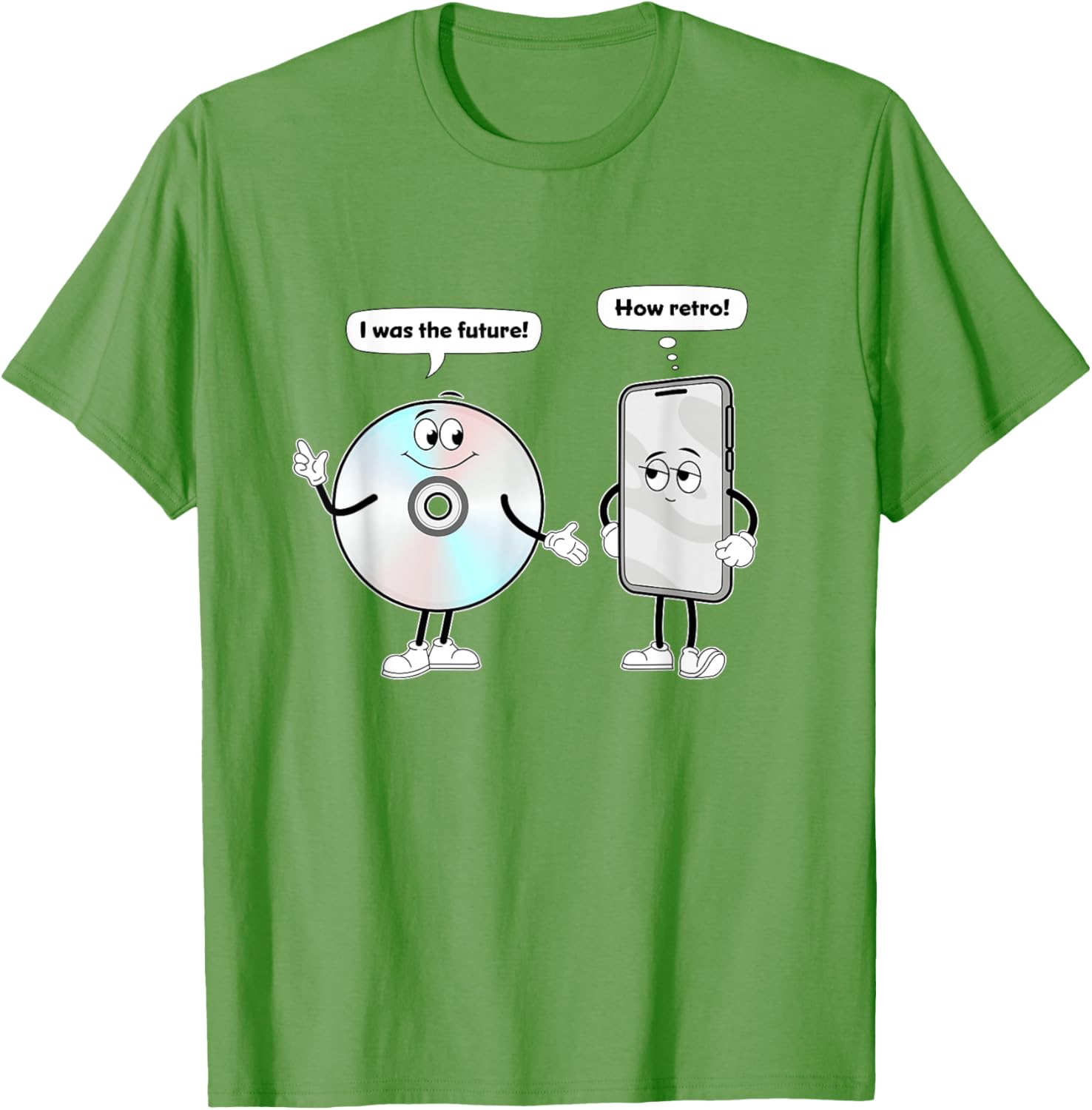 CD vs Smartphone Technology Past vs Future T-Shirt for Music Lovers - 7