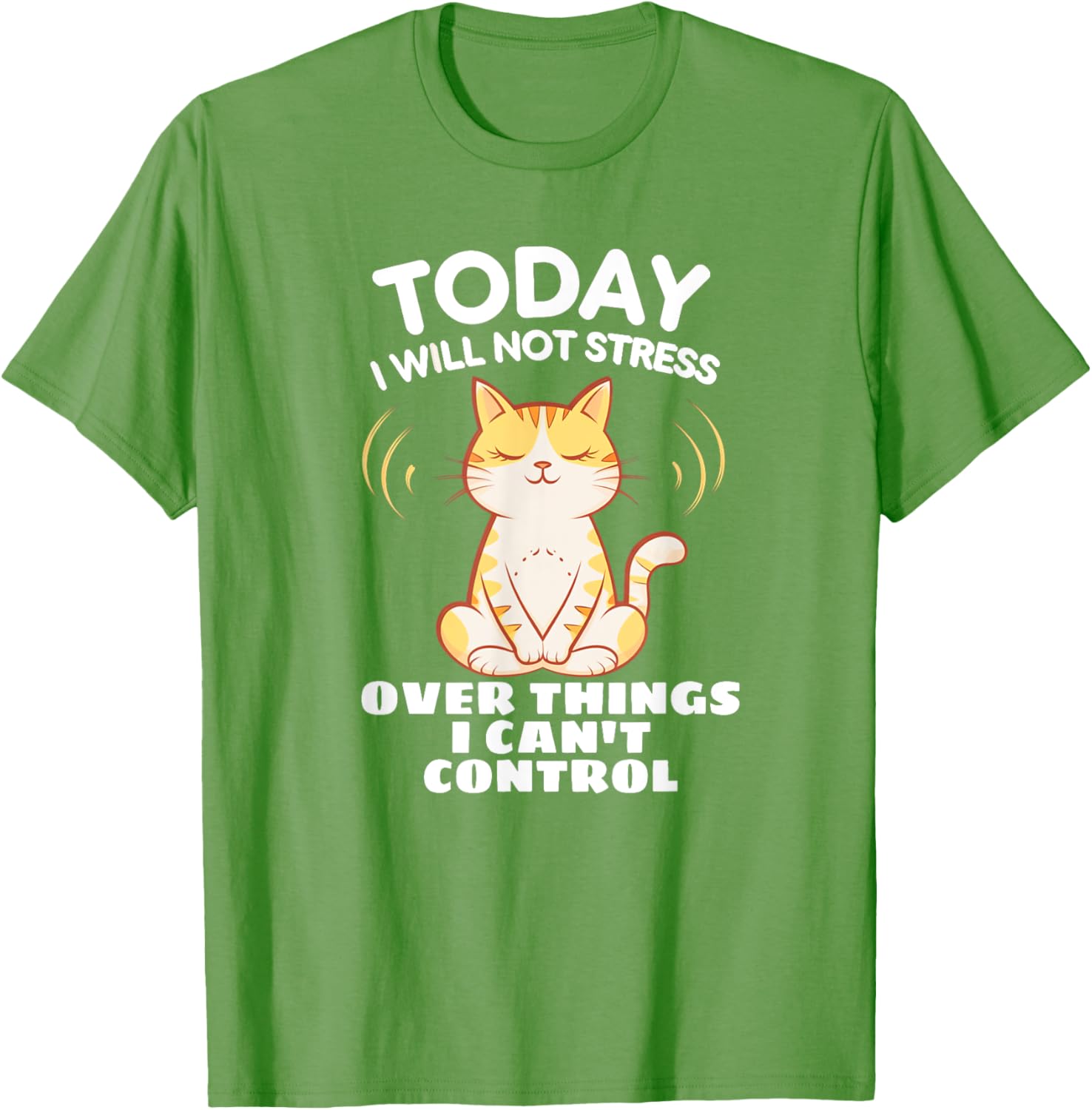Today I Will Not Stress Yoga Cat T-Shirt for Relaxation and Peace - 8
