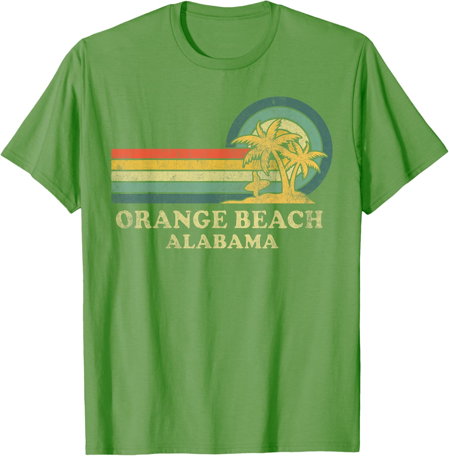 Vintage Palm Tree T-Shirt for Family Vacations in Orange Beach Alabama - 5