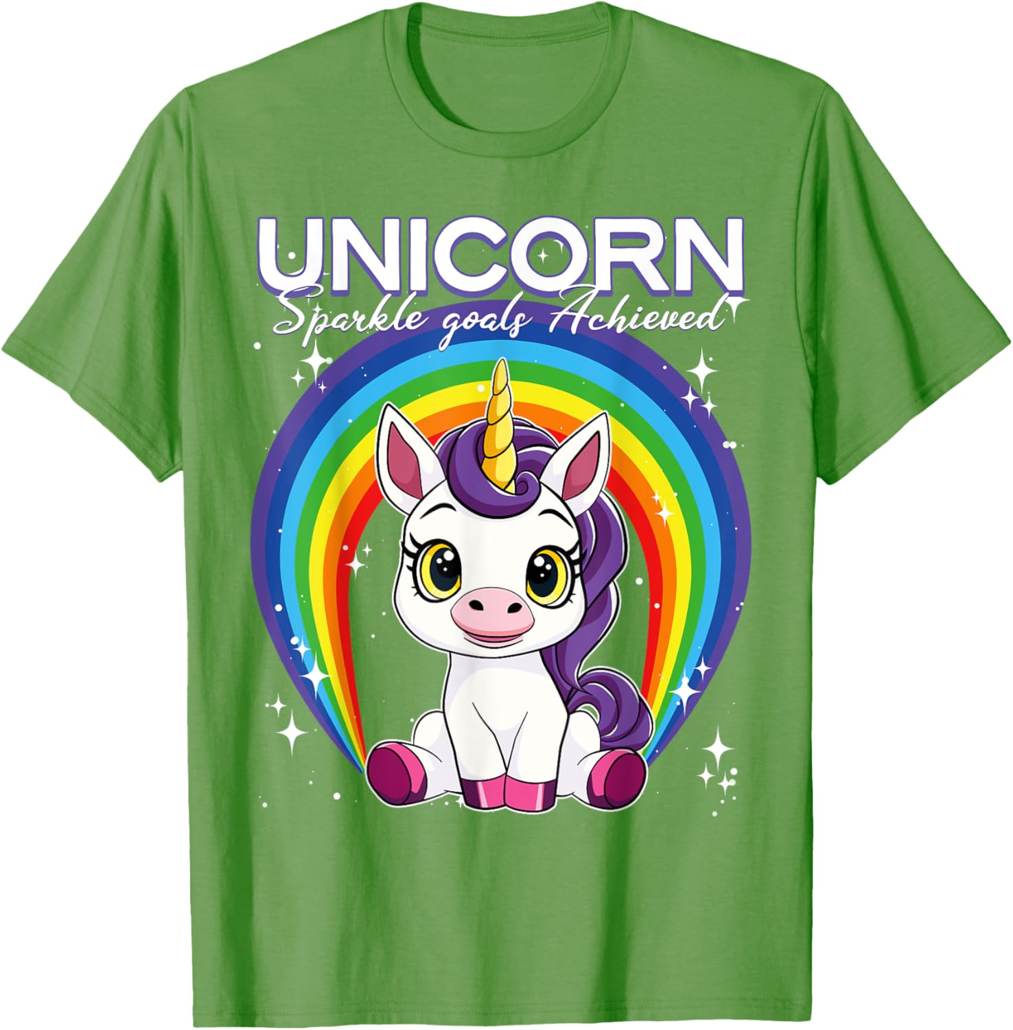 Unicorn Sparkle Goals Achieved T-Shirt for Dreamers and Believers - 13