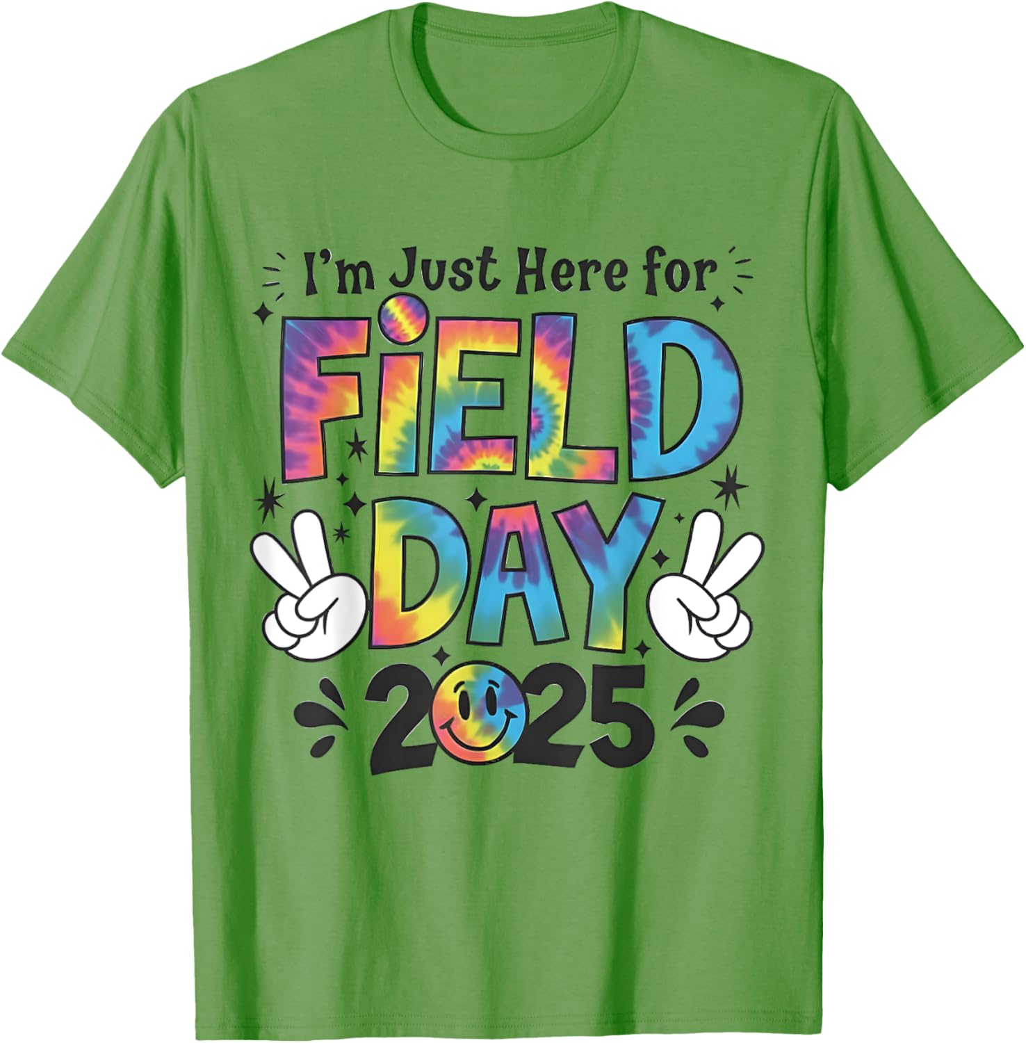 Tie Dye Field Day 2025 Peace Sign T-Shirt for Kids and Teachers - 12
