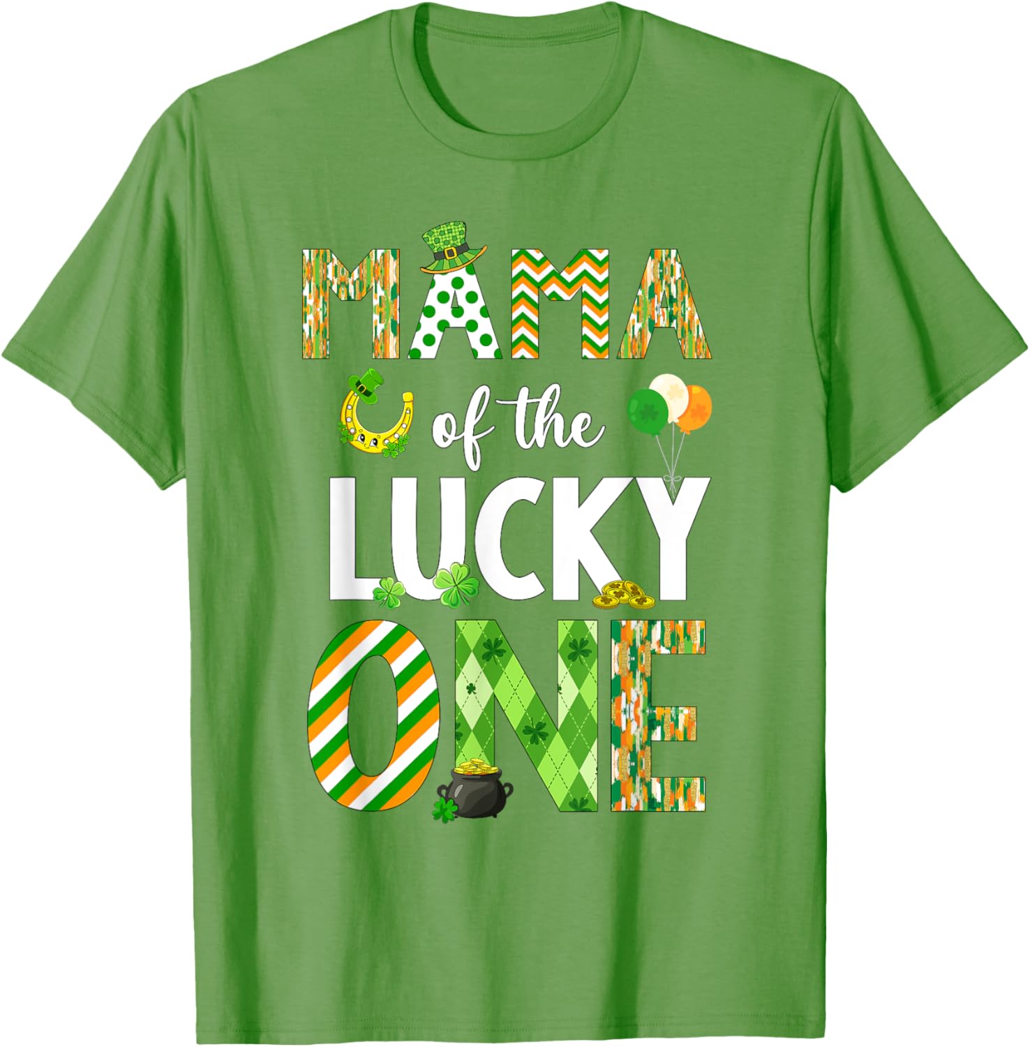 Mama Of The Lucky One 1st Birthday T-Shirt for St. Patrick's Day Fun - 7