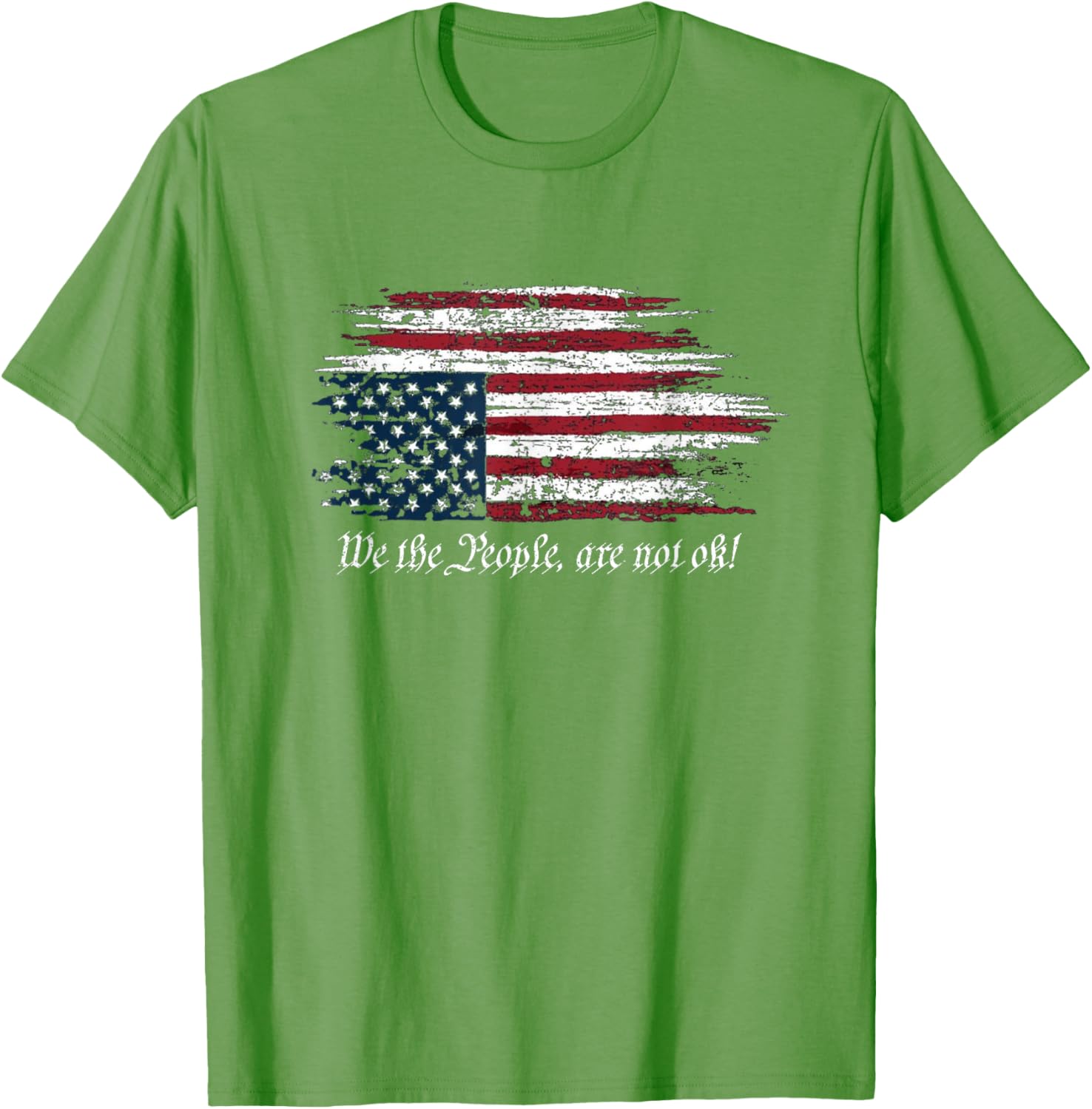 We Are Not OK Upside Down Flag T-Shirt Stylish Distress Signal Tee - 8