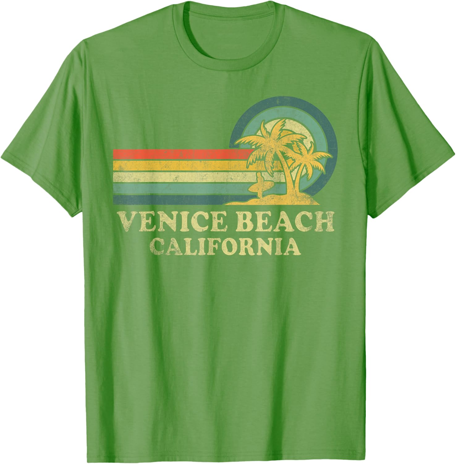 Vintage Venice Beach Family Vacation Palm Tree T-Shirt for Fun Lovers - 13