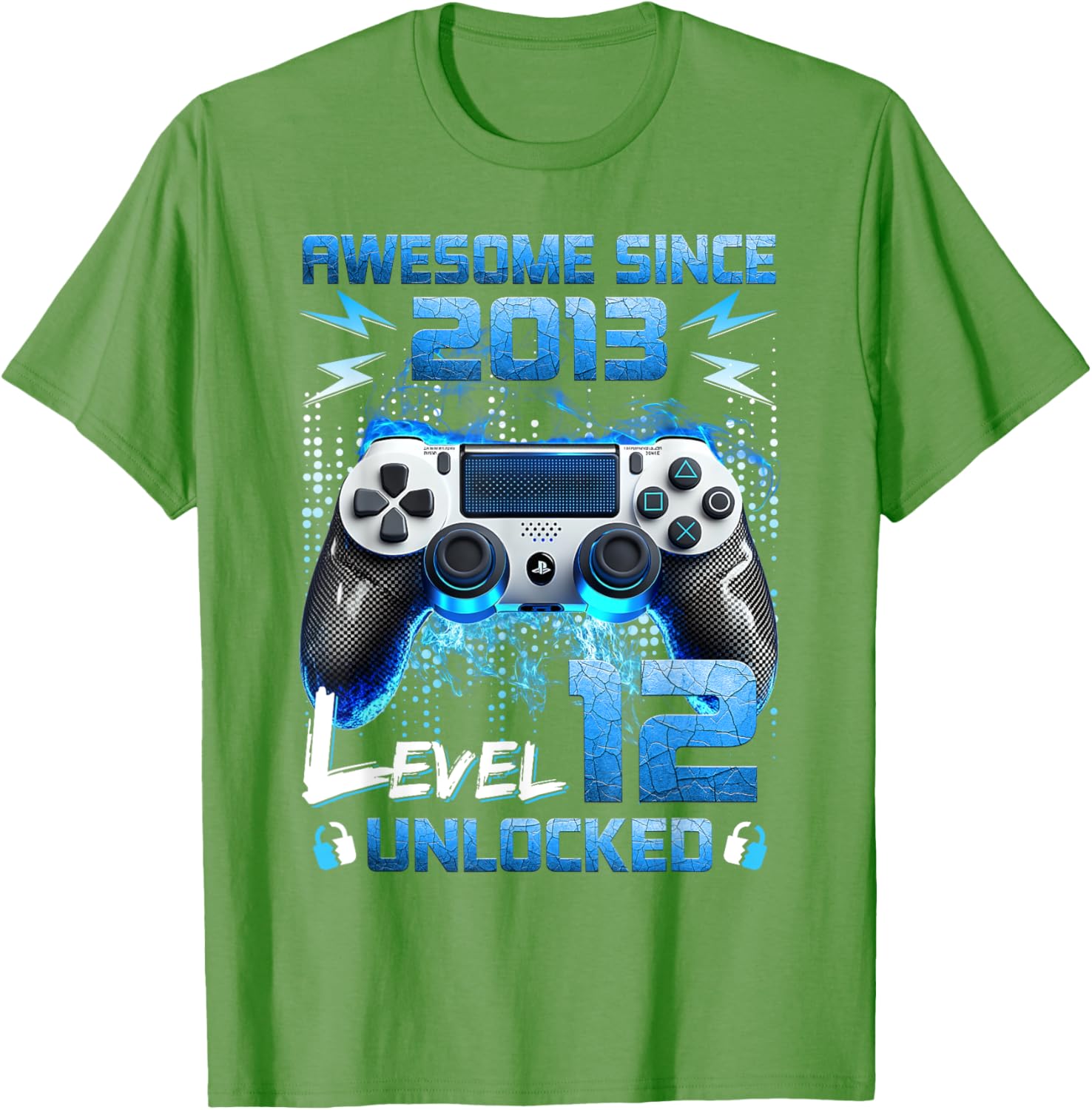Level 12 Unlocked Video Gamer T-Shirt for 12 Year Old Birthday Fun - 7