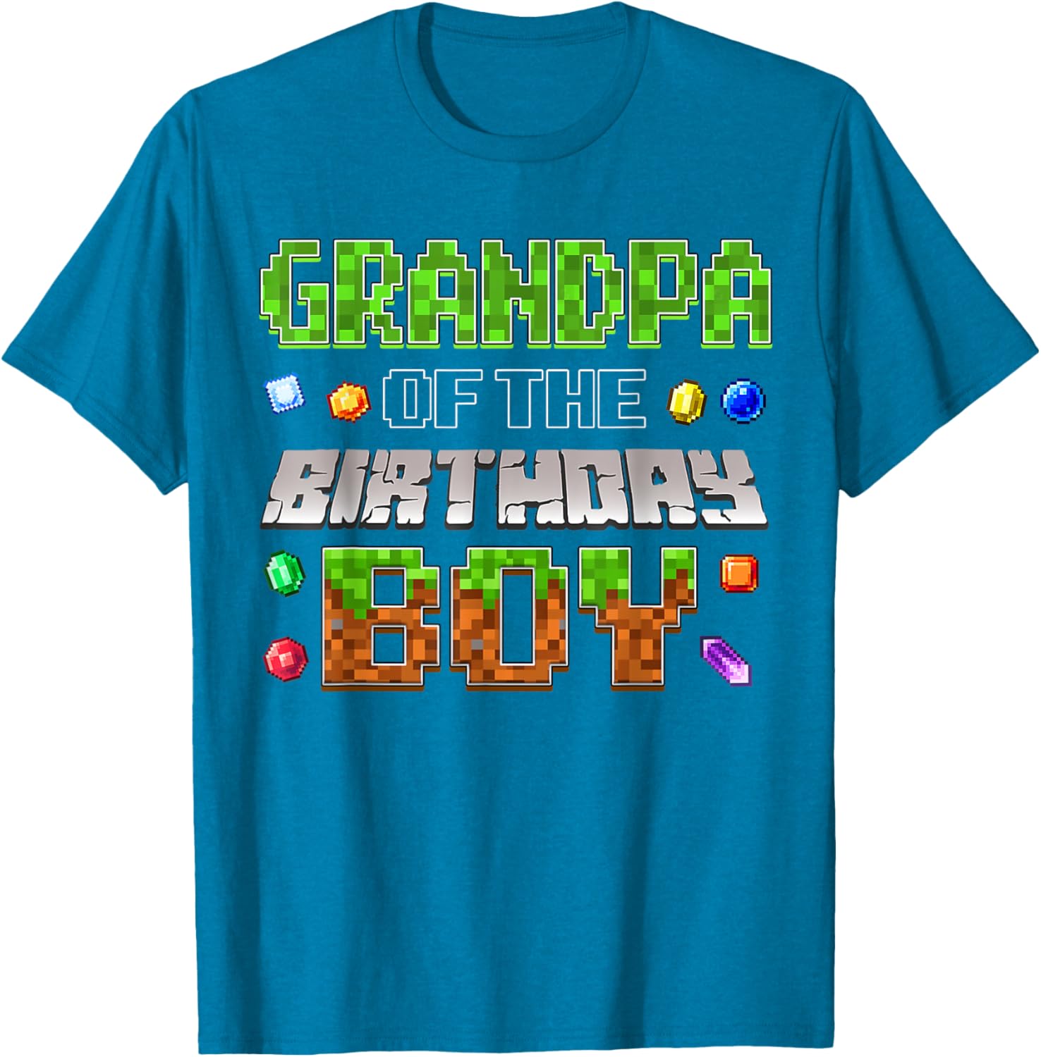 Grandpa of the Birthday Boy Pixel Number T-Shirt for Fun Celebrations - 26