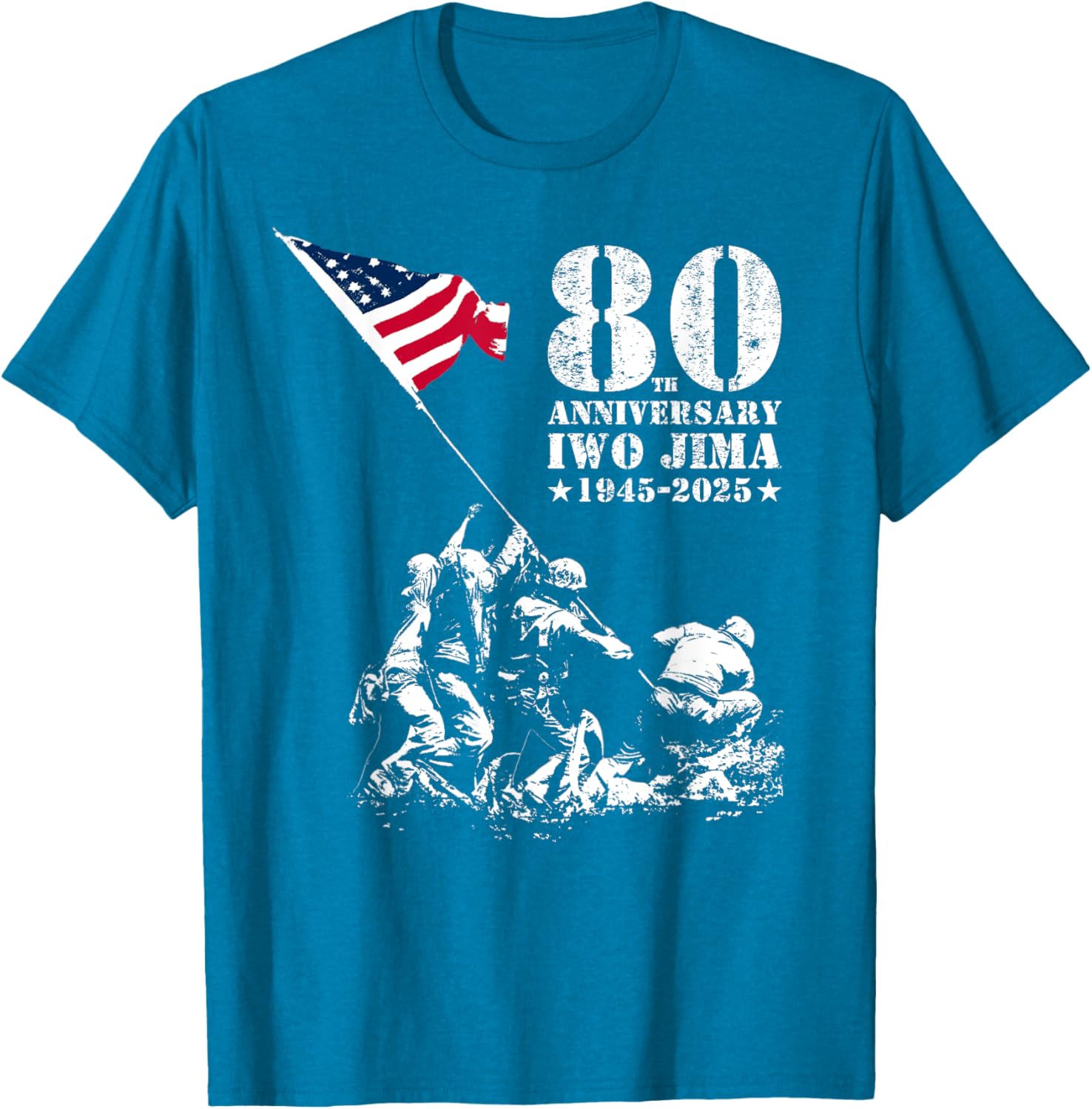80th Anniversary Iwo Jima WWII Veterans T-Shirt for Honor and Remembrance - 10