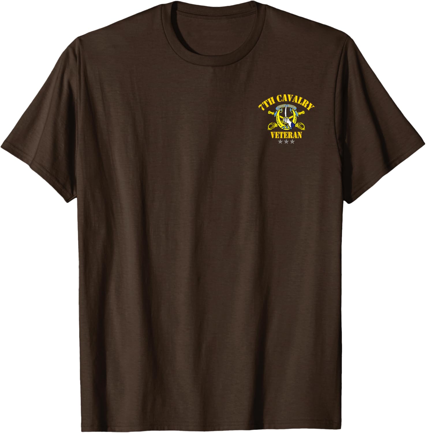 7th Cavalry Regiment Veteran T-Shirt with Patriotic Flag for Veterans Day - 14