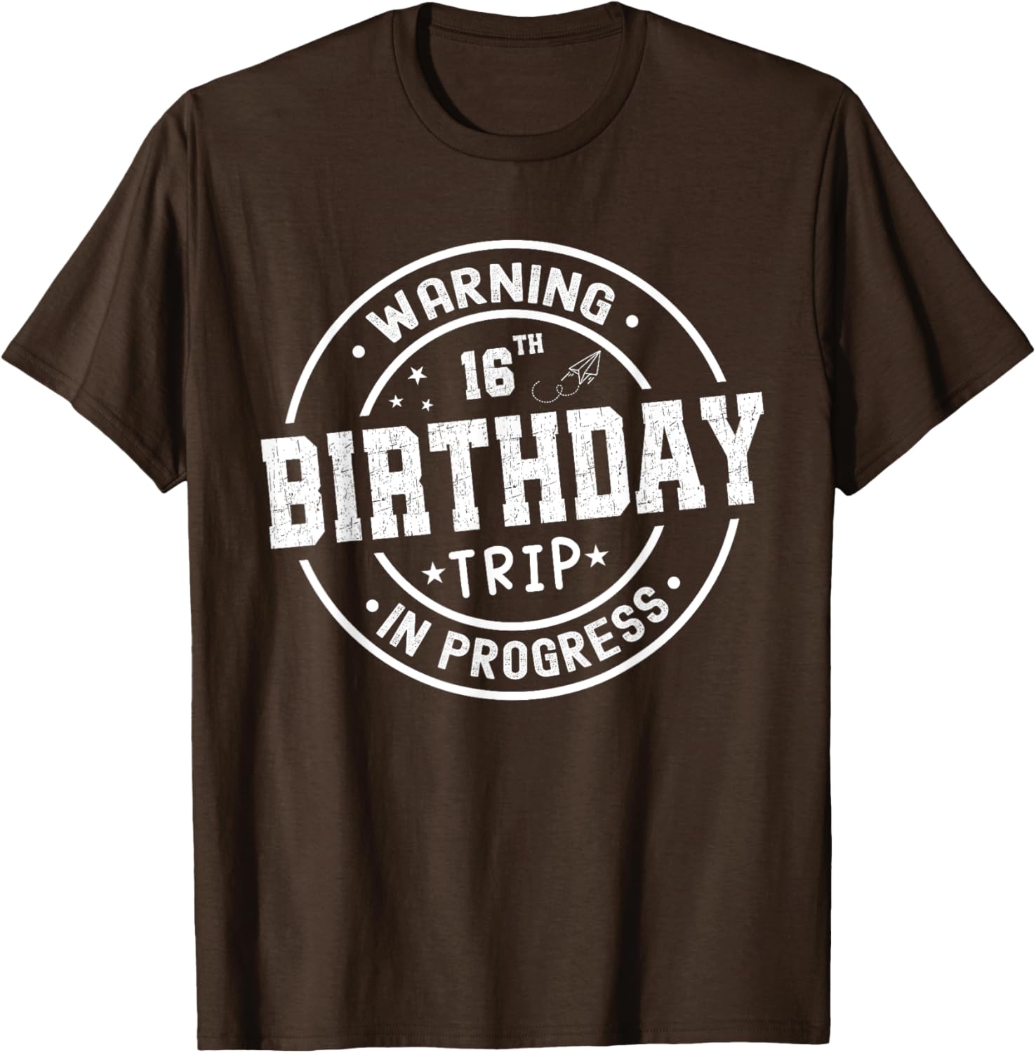 Funny 16th Birthday Trip In Progress T-Shirt for Teens and Kids - 1