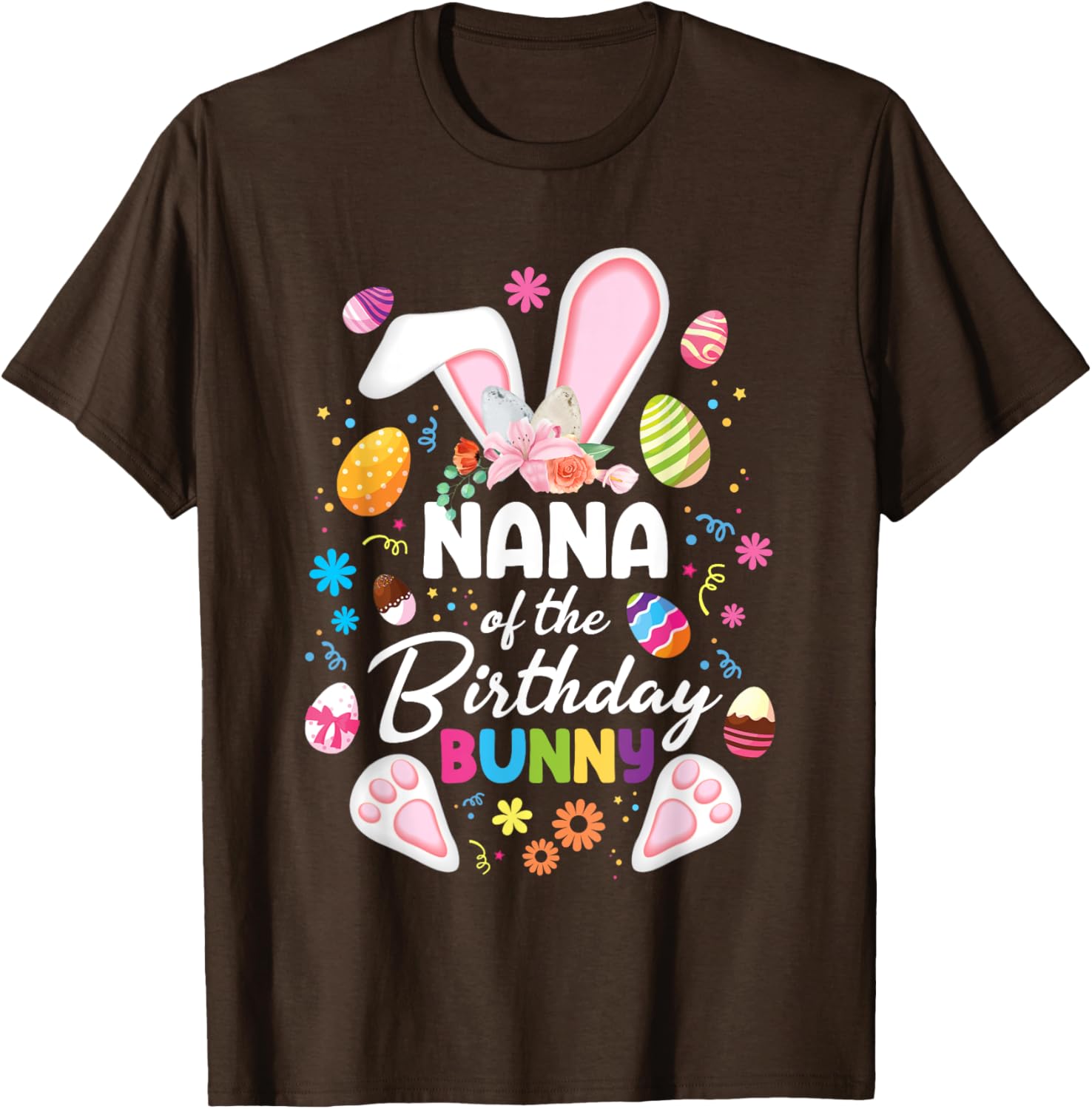 Nana Of The Birthday Bunny Easter Family Matching T-Shirt for Fun Celebrations - 4