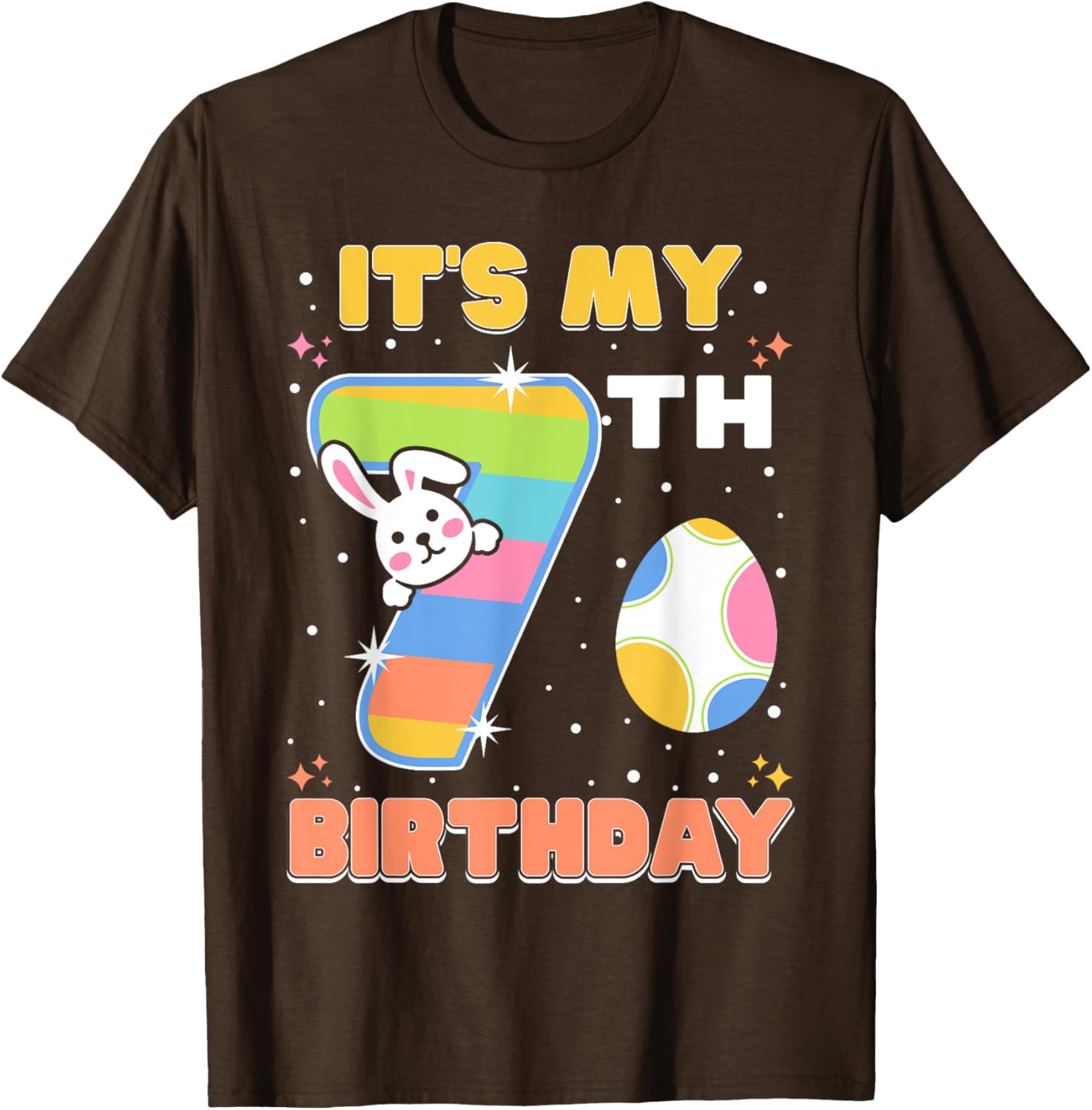 It's My 7th Birthday Easter Bunny T-Shirt for Kids Fun Gift - 9